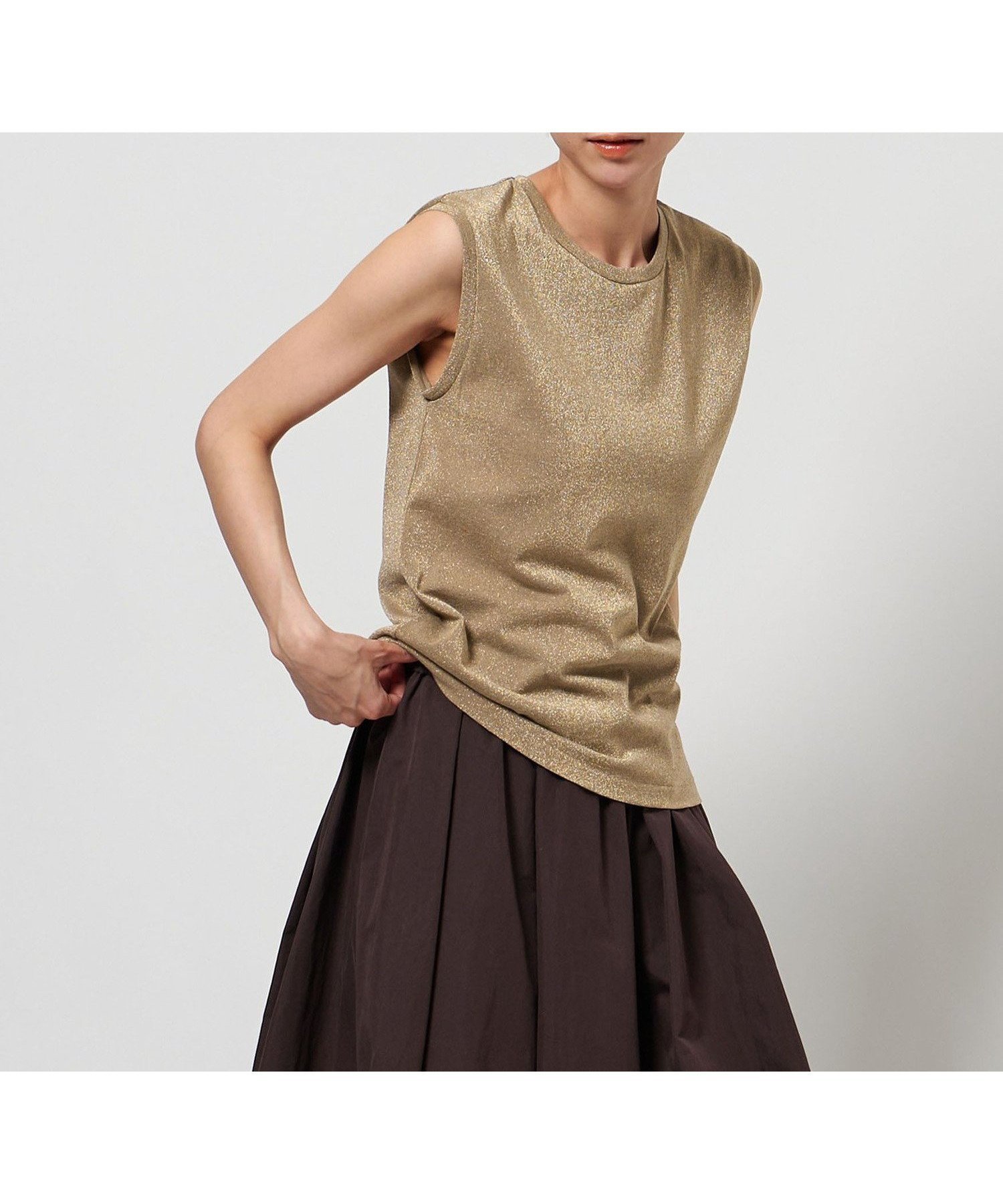 【UNITED ARROWS/ユナイテッドアローズ】上品なラメ感で魅せる、ミニマルなノースリーブカットソー 人気、トレンドファッション・服の通販 founy(ファニー) 【ユナイテッドアローズ/UNITED ARROWS】 トレンドファッション・スタイル  Fashion Trends ファッション、ブランド PICK UP! Spotlight on Fashion Brands ファッション Fashion レディースファッション Ladies' Fashion Online トップス・カットソー Tops/Tshirt キャミソール / ノースリーブ No Sleeves カットソー Cut and Sewn インナー Inner カットソー Cut And Sew キャミソール Camisole ギャザー Gather コンパクト Compact シンプル Simple ノースリーブ No Sleeve ワイド Wide エレガント 上品 Elegant |ID:prp329100004597087
