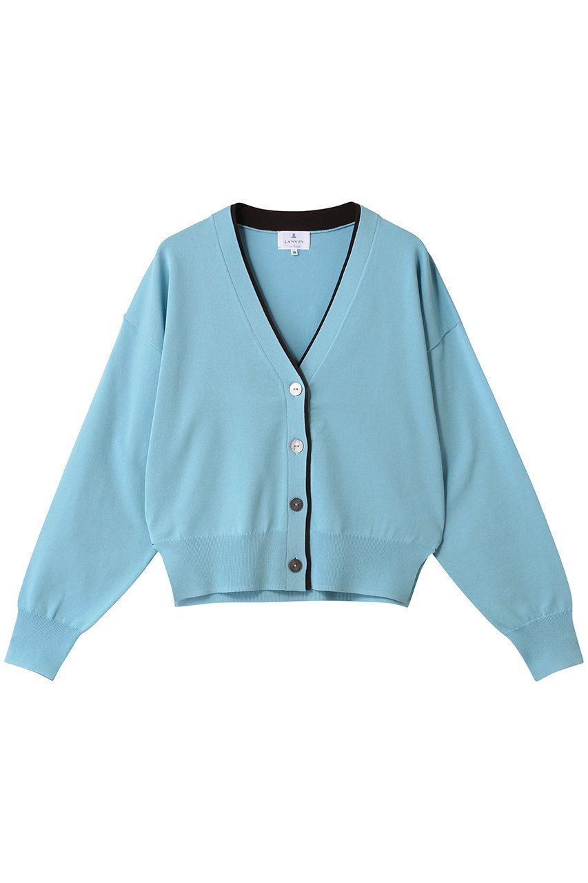【LANVIN en Bleu/ランバン オン ブルー】配色ラインで差をつける 着回し力抜群のVネックカーディガン 人気、トレンドファッション・服の通販 founy(ファニー) 【ランバン オン ブルー/LANVIN en Bleu】 トレンドファッション・スタイル  Trendy Fashion & Style トレンド・ファッションスタイル Fashion Trends & Styles ファッション Fashion レディースファッション Fashion for Women トップス・カットソー Cut & Sew Tops ニット Knit Tops & Sweaters カーディガン・羽織り Layered Style Cardigans Vネックトップス V-Neck Tops / V-Cut Neckline Shirts カーディガン Cardigan, Knitwear シンプル Simple, Minimal 新作・新入荷 New Arrivals / New In |ID:prp329100004600438