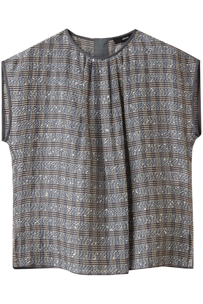 大人のための上品な輝き ファンシーオーガンジーブラウス 人気、トレンドファッション・服の通販 founy(ファニー) 【エブール/ebure】 トレンドファッション・スタイル  Trendy Fashion & Style ファッション、ブランド PICK UP! Must-Have Online Fashion Brands ファッション Fashion レディースファッション Fashion for Women トップス・カットソー Cut & Sew Tops シャツ・ブラウス・オフィスカジュアル Elegant Blouses & Button-Ups 2025年 2025 2025-2026秋冬・A/W Autumn/Winter 2025–26 AW25–26 オーガンジー Organza Fabric キュプラ Cupro, Eco Fabric ギャザー Gathered, Ruffled ショート Short, Short Length シルク Silk, 100% Silk スパンコール Sequins, Sequin Embellishment スリーブ Sleeve, Long Sleeve / Short Sleeve チェック Check, Plaid, Tartan パイピング Piping, Trim Design フレンチ French, French Style ボーダー Border, Stripe マニッシュ Mannish, Boyish エレガント 上品 Elegant A/W・秋冬 Autumn/Winter |ID:prp329100004602730
