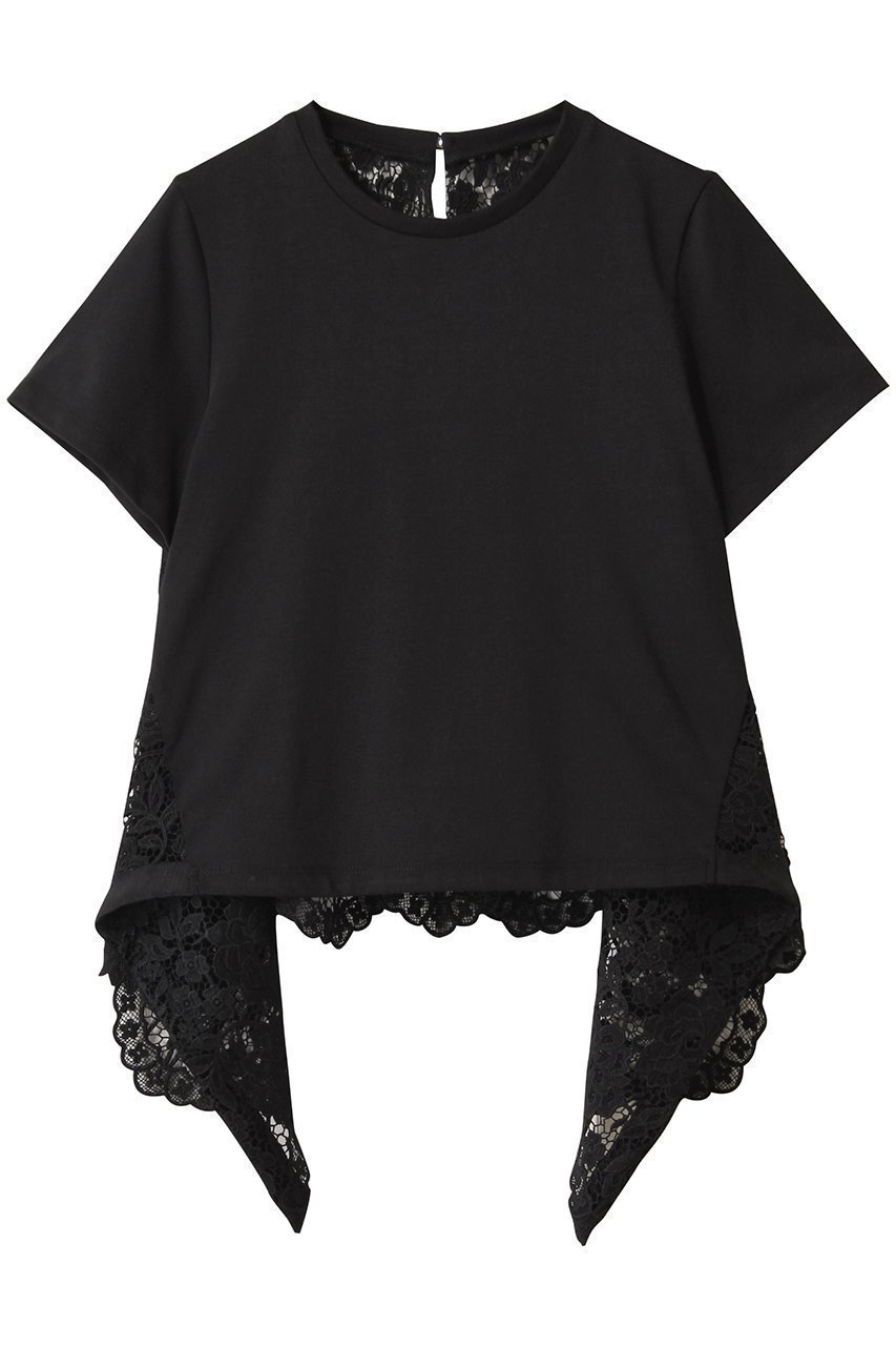 【allureville/アルアバイル】視線を惹きつける バックレース×イレギュラーヘムカットソー 人気、トレンドファッション・服の通販 founy(ファニー) 【アルアバイル/allureville】 トレンドファッション・スタイル  Trendy Fashion & Style トレンド・ファッションスタイル Fashion Trends & Styles ファッション Fashion レディースファッション Fashion for Women トップス・カットソー Cut & Sew Tops シャツ・ブラウス・オフィスカジュアル Elegant Blouses & Button-Ups ロングTシャツ・Tシャツ Longline T-Shirts & Tees カットソー・ベーシックTシャツ Cut-and-Sewn Tops / Stretch Tees & Basics イレギュラー Irregular Design ショート Short, Short Length スリーブ Sleeve, Long Sleeve / Short Sleeve ドッキング Docking, Mixed Material フラワー Flower, Floral フロント Front, Front Design レース Lace, Lace Fabric 新作・新入荷 New Arrivals / New In |ID:prp329100004602747