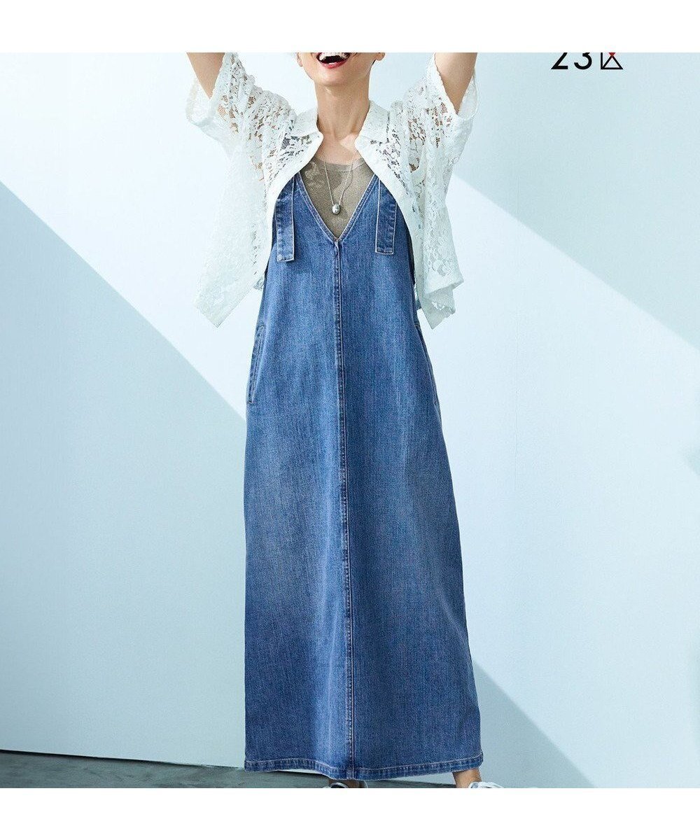 【NIJYUSANKU/23区】【RED CARD TOKYO×23区】洗練Iラインで魅せる プレミアムデニムサロペットワンピース 人気、トレンドファッション・服の通販 founy(ファニー) 【23区/NIJYUSANKU】 トレンドファッション・スタイル  Trendy Fashion & Style ファッション、ブランド PICK UP! Must-Have Online Fashion Brands ファッション Fashion レディースファッション Fashion for Women ワンピース Dresses サロペット&オールインワン Dungarees & Jumpsuit Styles インディゴ Indigo Denim インナー Innerwear ウォッシュ Washed Finish ヴィンテージ Vintage Style クラシック Classic, Timeless Style クロップド Cropped, Short Length サロペット Overalls, Salopette シンプル Simple, Minimal ジャケット Jacket, Outerwear ストレッチ Stretch, Stretchy Fabric ストレート Straight, Straight Cut スリム Slim, Slim Fit デニム Denim, Jeans Material パターン Pattern, Design Print プレミアム Premium, High-End ベーシック Basic, Essential モダン Modern, Contemporary リアル Real, Realistic A/W・秋冬 Autumn/Winter S/S・春夏 SS, Spring/Summer, Warm Season 新作・新入荷 New Arrivals / New In 夏 Summer 2025年 2025 2025-2026秋冬・A/W Autumn/Winter 2025–26 AW25–26 |ID:prp329100004599678