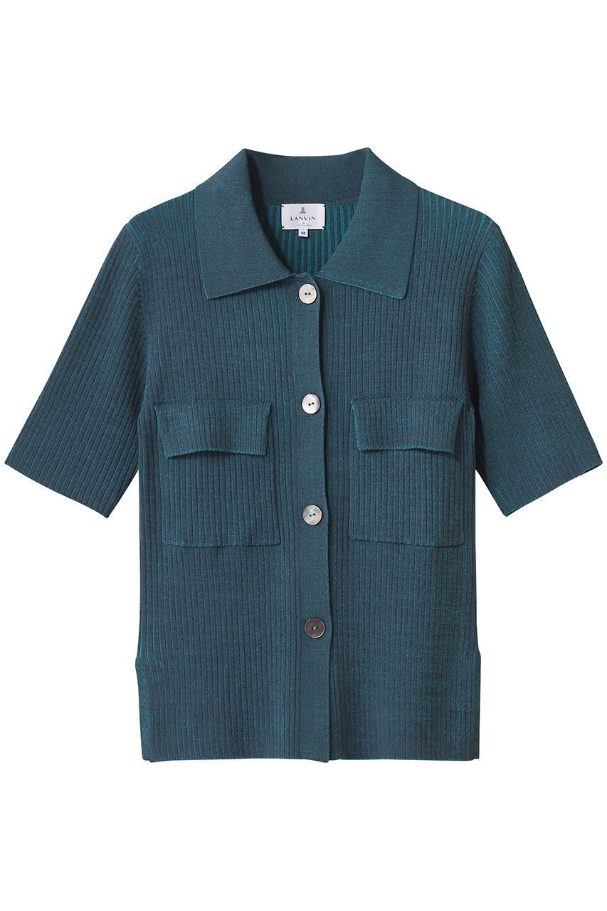 【LANVIN en Bleu/ランバン オン ブルー】抜け感と上品さが調和する、大人のためのポロニット 人気、トレンドファッション・服の通販 founy(ファニー) 【ランバン オン ブルー/LANVIN en Bleu】 トレンドファッション・スタイル  Trendy Fashion & Style トレンド・ファッションスタイル Fashion Trends & Styles ファッション Fashion レディースファッション Fashion for Women トップス・カットソー Cut & Sew Tops ニット Knit Tops & Sweaters カジュアルプルオーバー・ニットトップス Pullovers & Knit Tops / Casual Pullovers スポーティ Sporty, Casual Athletic タイトスカート Pencil Skirt, Tight Skirt トレンド Trend, Trending Now ポケット Pocket, Pocket Detail マニッシュ Mannish, Boyish リブニット Rib Knit, Ribbed Knit ワイド Wide, Wide Fit 新作・新入荷 New Arrivals / New In |ID:prp329100004606133
