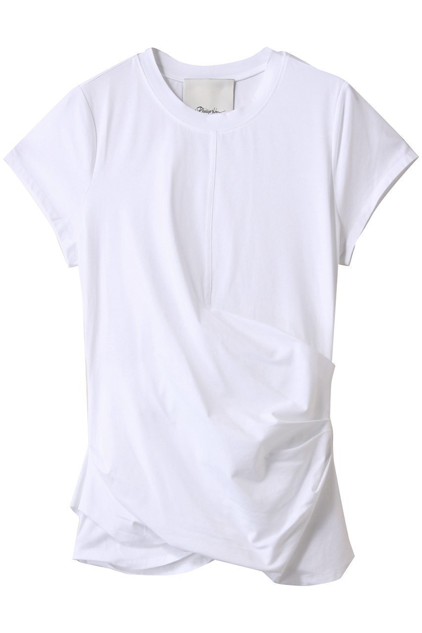【3.1 Phillip Lim/スリーワン フィリップリム】ドレープで魅せる上品シルエットショートスリーブTシャツ 人気、トレンドファッション・服の通販 founy(ファニー) 【スリーワン フィリップリム/3.1 Phillip Lim】 トレンドファッション・スタイル  Trendy Fashion & Style トレンド・ファッションスタイル Fashion Trends & Styles ファッション Fashion レディースファッション Fashion for Women トップス・カットソー Cut & Sew Tops シャツ・ブラウス・オフィスカジュアル Elegant Blouses & Button-Ups ロングTシャツ・Tシャツ Longline T-Shirts & Tees カットソー・ベーシックTシャツ Cut-and-Sewn Tops / Stretch Tees & Basics 2025年 2025 2025-2026秋冬・A/W Autumn/Winter 2025–26 AW25–26 ショート Short, Short Length シンプル Simple, Minimal スリーブ Sleeve, Long Sleeve / Short Sleeve ドレープ Drape, Draping Fabric ベーシック Basic, Essential A/W・秋冬 Autumn/Winter |ID:prp329100004609936