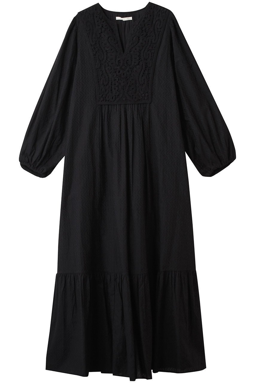【ヌキテパ / NE QUITTEZ PAS】のCOTTON ジャカード レース ヨーク ドレス 人気、トレンドファッション・服の通販 founy(ファニー) 【ヌキテパ/NE QUITTEZ PAS】 トレンドファッション・スタイル  Trendy Fashion & Style ファッション、ブランド PICK UP! Must-Have Online Fashion Brands ファッション Fashion レディースファッション Fashion for Women ワンピース Dresses フォーマル・パーティードレス・結婚式用ドレス Elegant & Casual Dresses チュニック Tunic Tops & Dresses 2025年 2025 2025-2026秋冬・A/W Autumn/Winter 2025–26 AW25–26 サンダル Sandals, Summer Shoes シューズ Shoes, Footwear ジャカード／ジャガード Jacquard, Woven Pattern スリット Slit, Slit Detail チュニック Tunic, Long Top ドレス Dress, One-Piece パーティ Party, Party Style フラット Flat, Flat Shoes ヨーク Yoke, Yoke Design リラックス Relax, Relaxed Fit レース Lace, Lace Fabric ロング Long, Long-Length エレガント 上品 Elegant A/W・秋冬 Autumn/Winter |ID:prp329100004613289