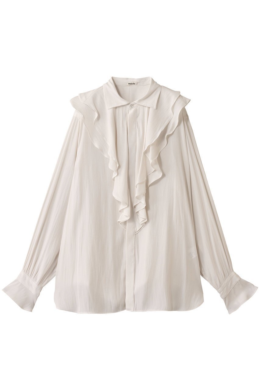 【オブラダ / Oblada】のラッフルシャツ(PLAIN) 人気、トレンドファッション・服の通販 founy(ファニー) 【オブラダ/Oblada】 トレンドファッション・スタイル  Trendy Fashion & Style ファッション、ブランド PICK UP! Must-Have Online Fashion Brands ファッション Fashion レディースファッション Fashion for Women トップス・カットソー Cut & Sew Tops シャツ・ブラウス・オフィスカジュアル Elegant Blouses & Button-Ups 2025年 2025 2025-2026秋冬・A/W Autumn/Winter 2025–26 AW25–26 スリーブ Sleeve, Long Sleeve / Short Sleeve ラッフル Ruffle, Frill ロング Long, Long-Length エレガント 上品 Elegant A/W・秋冬 Autumn/Winter |ID:prp329100004621208