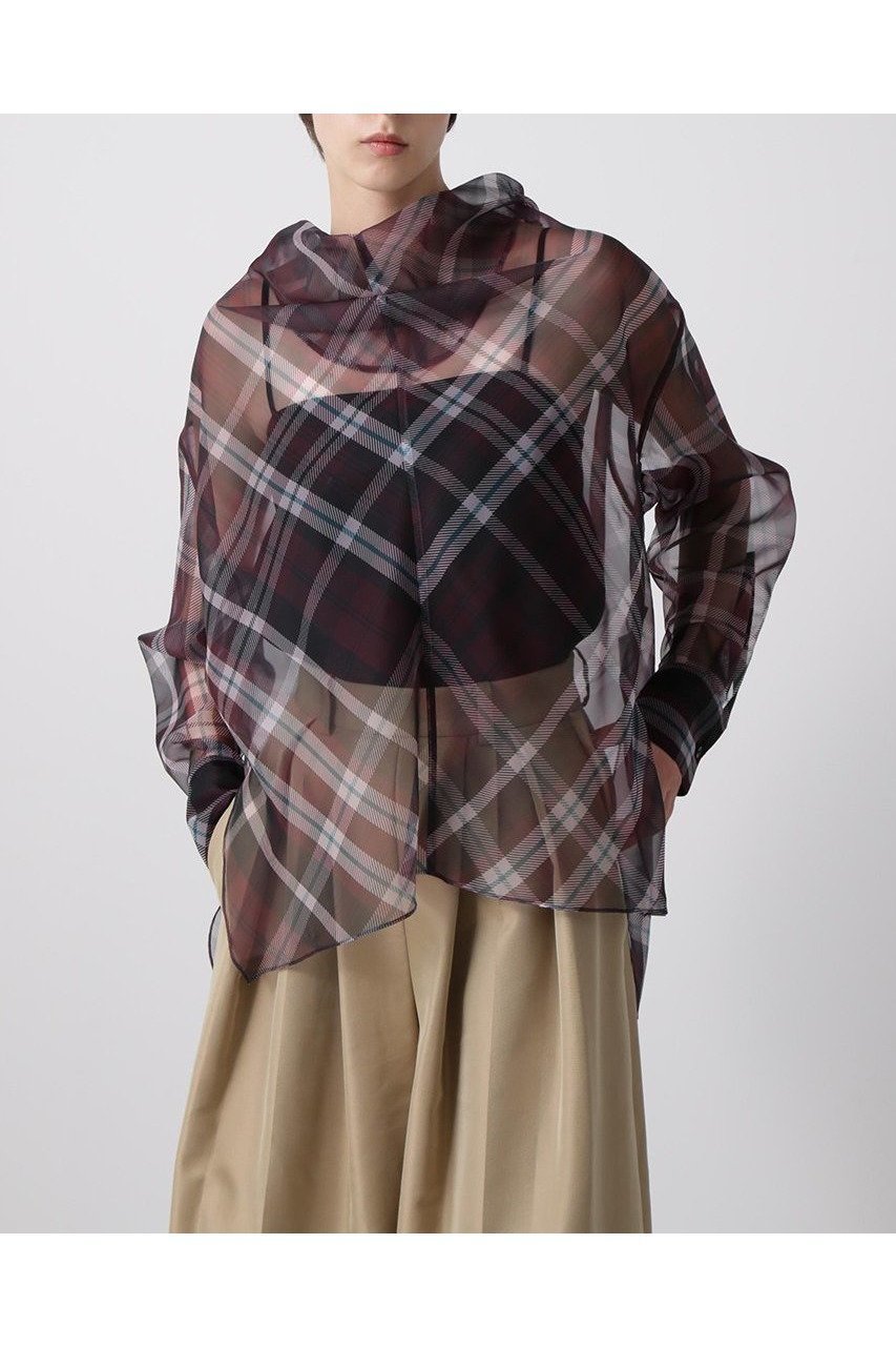 【ヒューエルミュージアム / hueLe Museum】の【hLM】シアーチェックブラウス 人気、トレンドファッション・服の通販 founy(ファニー) 【ヒューエルミュージアム/hueLe Museum】 トレンドファッション・スタイル  Trendy Fashion & Style ファッション、ブランド PICK UP! Must-Have Online Fashion Brands ファッション Fashion レディースファッション Fashion for Women トップス・カットソー Cut & Sew Tops シャツ・ブラウス・オフィスカジュアル Elegant Blouses & Button-Ups おすすめ Recommended / Our Picks インナー Innerwear オーガンジー Organza Fabric クラシック Classic, Timeless Style ジャケット Jacket, Outerwear スリーブ Sleeve, Long Sleeve / Short Sleeve チェック Check, Plaid, Tartan ドレープ Drape, Draping Fabric ロング Long, Long-Length 定番 Standard, Basic Item 新作・新入荷 New Arrivals / New In |ID:prp329100004630150