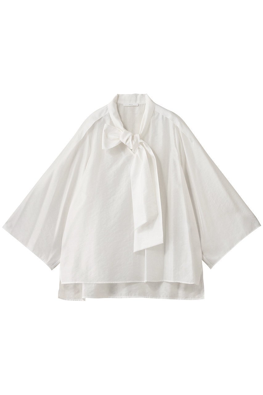 【エブール / ebure】のブライトシアー ボウタイブラウス 人気、トレンドファッション・服の通販 founy(ファニー) 【エブール/ebure】 トレンドファッション・スタイル  Trendy Fashion & Style ファッション、ブランド PICK UP! Must-Have Online Fashion Brands ファッション Fashion レディースファッション Fashion for Women トップス・カットソー Cut & Sew Tops シャツ・ブラウス・オフィスカジュアル Elegant Blouses & Button-Ups 2025年 2025 2025-2026秋冬・A/W Autumn/Winter 2025–26 AW25–26 シアー Sheer, See-Through シルク Silk, 100% Silk スリーブ Sleeve, Long Sleeve / Short Sleeve ロング Long, Long-Length A/W・秋冬 Autumn/Winter |ID:prp329100004632822