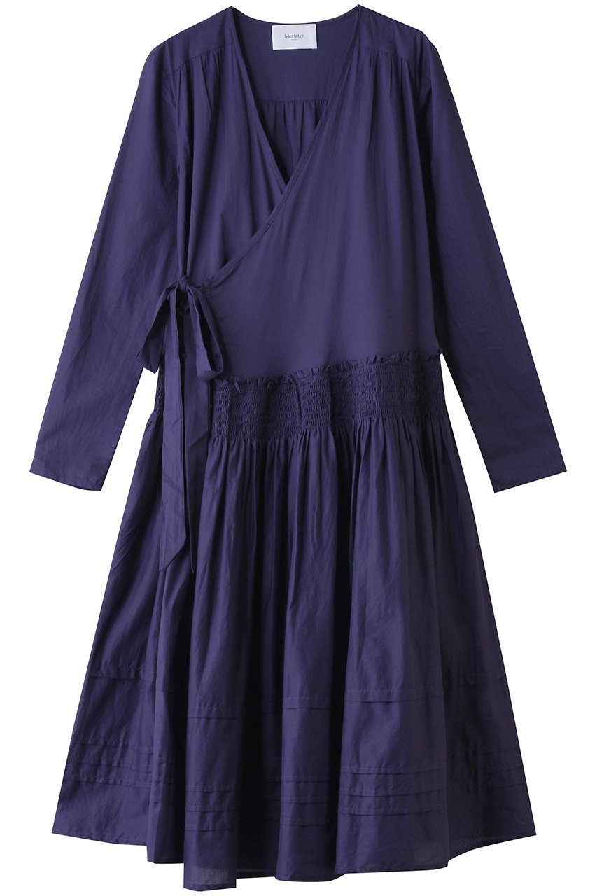 【マーレット / MERLETTE】のLILAS ローウエスト切替ギャザーラップドレス 人気、トレンドファッション・服の通販 founy(ファニー) 【マーレット/MERLETTE】 トレンドファッション・スタイル  Trendy Fashion & Style ファッション、ブランド PICK UP! Must-Have Online Fashion Brands ファッション Fashion レディースファッション Fashion for Women ワンピース Dresses フォーマル・パーティードレス・結婚式用ドレス Elegant & Casual Dresses チュニック Tunic Tops & Dresses 2025年 2025 2025-2026秋冬・A/W Autumn/Winter 2025–26 AW25–26 ギャザー Gathered, Ruffled スニーカー Sneakers, Trainers チュニック Tunic, Long Top ドレス Dress, One-Piece モダン Modern, Contemporary ラップ Wrap, Wrap Design 切替 Switching, Contrast Panel A/W・秋冬 Autumn/Winter |ID:prp329100004636673