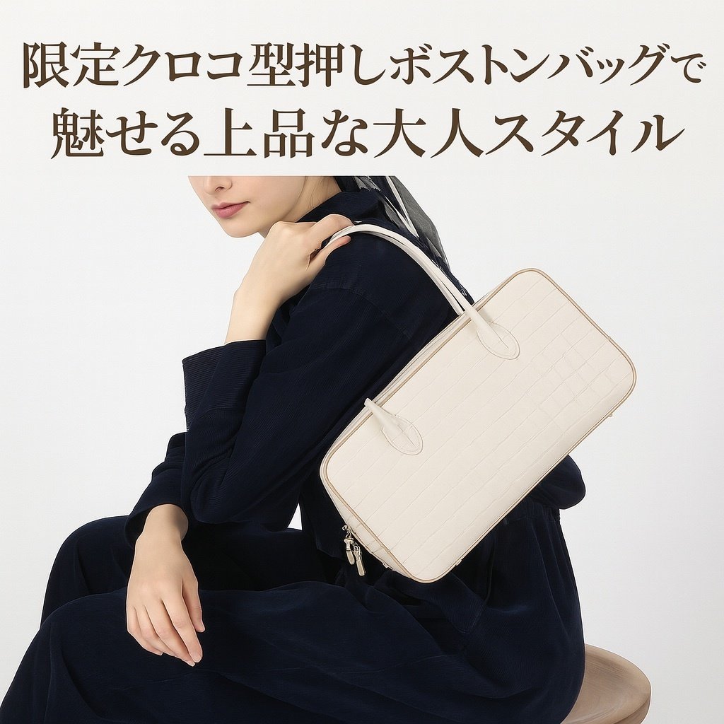 【MAISON CANAUの限定クロコ型押しボストンバッグで魅せる上品な大人スタイル】(メゾンカナウ) 人気、トレンドファッション・服の通販 founy(ファニー) 【メゾンカナウ/MAISON CANAU】 トレンドファッション・スタイル Trendy Fashion & Style ファッション、ブランド PICK UP! Must-Have Online Fashion Brands ファッション Fashion レディースファッション Fashion for Women バッグ Bags 2025年 2025 2025-2026秋冬・A/W Autumn/Winter 2025–26 AW25–26 アクリル Acrylic Material インナー Innerwear クロコ Crocodile, Croc Embossed コーティング Coating, Coated Finish スペシャル Special, Limited Edition ダブル Double, Double-Breasted フォルム Silhouette, Form ボストン Boston ボストンバッグ Boston Bag, Retro Bag エレガント 上品 Elegant 再入荷 Restock / Back in Stock 定番 Standard, Basic Item A/W・秋冬 Autumn/Winter 財布 Wallet, Purse |ID:stp329100000006592