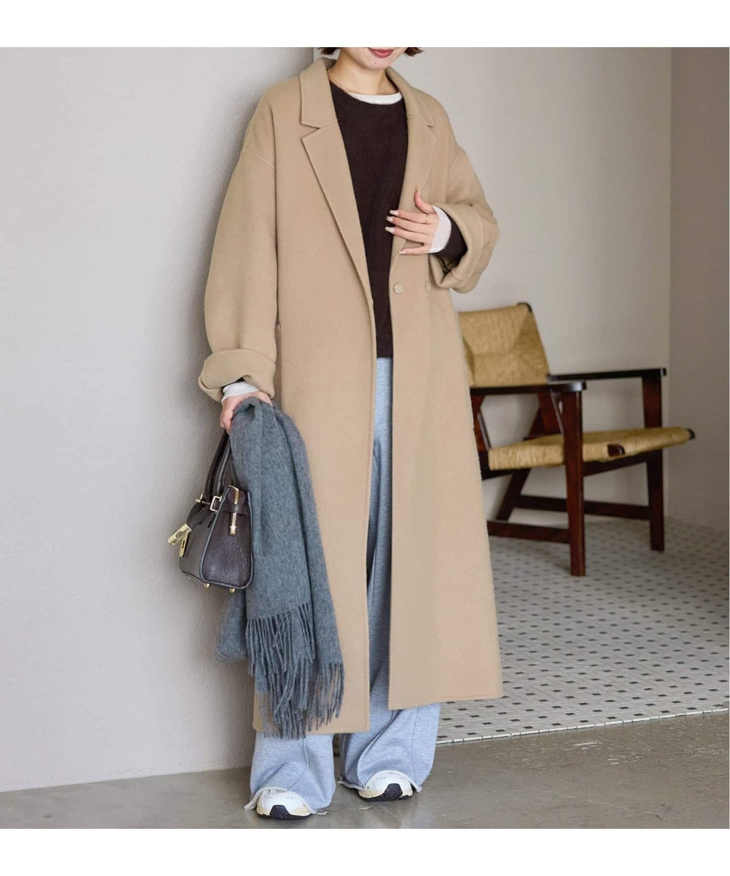 【スローブ イエナ / SLOBE IENA】のsouple wool ダブルフェイスロングコート 人気、トレンドファッション・服の通販 founy(ファニー) 【スローブ イエナ/SLOBE IENA】 トレンドファッション・スタイル  Trendy Fashion & Style ファッション、ブランド PICK UP! Must-Have Online Fashion Brands ファッション Fashion レディースファッション Fashion for Women アウター Coat / Outerwear Collection コート・ロングコート・ピーコート Long Coats, Peacoats & More 2025年 2025 2025-2026秋冬・A/W Autumn/Winter 2025–26 AW25–26 ポケット Pocket, Pocket Detail 人気 Popular, Best Seller 日本製 Made In Japan |ID:prp329100004645030