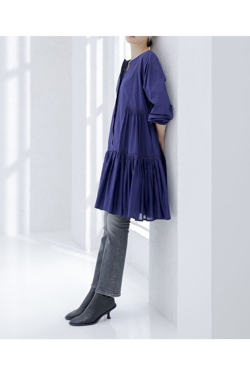 【マーレット / MERLETTE】のVEDA レーストリムギャザーミニシャツドレス 人気、トレンドファッション・服の通販 founy(ファニー) 【マーレット/MERLETTE】 トレンドファッション・スタイル  Trendy Fashion & Style ファッション、ブランド PICK UP! Must-Have Online Fashion Brands ファッション Fashion レディースファッション Fashion for Women ワンピース Dresses フォーマル・パーティードレス・結婚式用ドレス Elegant & Casual Dresses チュニック Tunic Tops & Dresses 2025年 2025 2025-2026秋冬・A/W Autumn/Winter 2025–26 AW25–26 ギャザー Gathered, Ruffled チュニック Tunic, Long Top レース Lace, Lace Fabric A/W・秋冬 Autumn/Winter 軽量 Lightweight, Ultra Light |ID:prp329100004649906