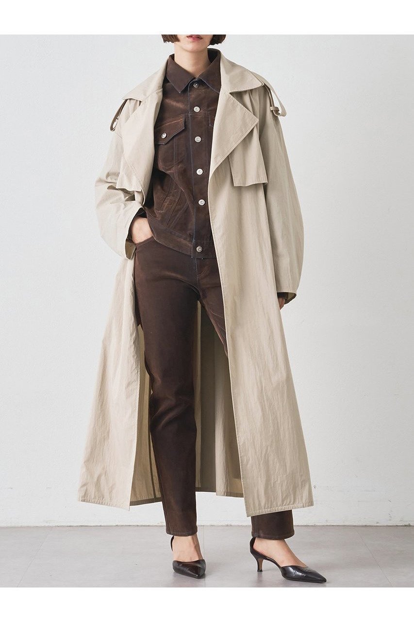 【ウィムガゼット / Whim Gazette】のロングトレンチコート 人気、トレンドファッション・服の通販 founy(ファニー) 【ウィムガゼット/Whim Gazette】 トレンドファッション・スタイル  Trendy Fashion & Style ファッション、ブランド PICK UP! Must-Have Online Fashion Brands ファッション Fashion レディースファッション Fashion for Women アウター Coat / Outerwear Collection コート・ロングコート・ピーコート Long Coats, Peacoats & More トレンチコート / 春秋の定番アウター Trench Coats 2025年 2025 2025-2026秋冬・A/W Autumn/Winter 2025–26 AW25–26 インナー Innerwear シンプル Simple, Minimal タイプライター Typewriter Fabric, Crisp Cotton ロング Long, Long-Length エレガント 上品 Elegant A/W・秋冬 Autumn/Winter |ID:prp329100004649914