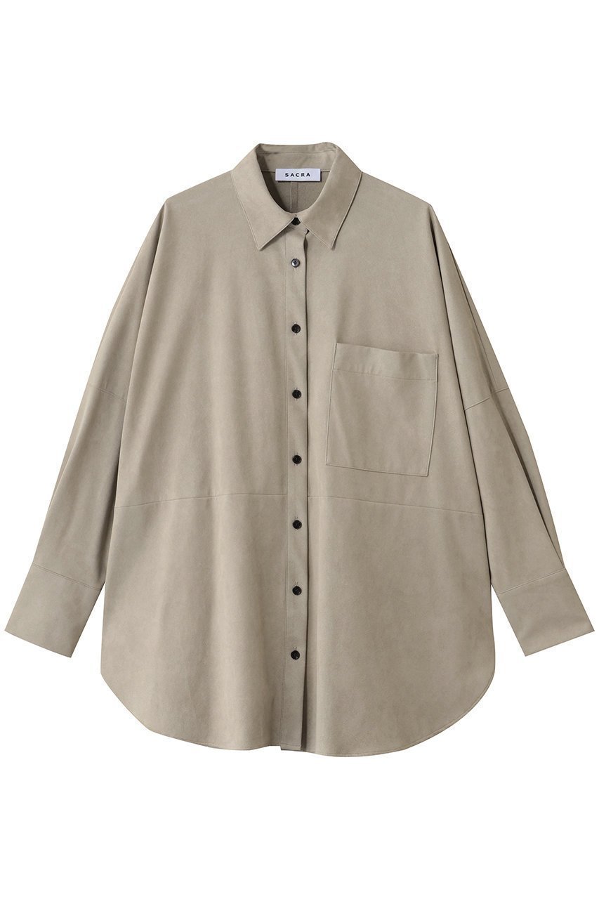 【サクラ / SACRA】のプレミアムシンセティックスエードシャツ 人気、トレンドファッション・服の通販 founy(ファニー) 【サクラ/SACRA】 トレンドファッション・スタイル  Trendy Fashion & Style ファッション、ブランド PICK UP! Must-Have Online Fashion Brands ファッション Fashion レディースファッション Fashion for Women トップス・カットソー Cut & Sew Tops シャツ・ブラウス・オフィスカジュアル Elegant Blouses & Button-Ups 2025年 2025 2025-2026秋冬・A/W Autumn/Winter 2025–26 AW25–26 なめらか Smooth, Silky Texture ショルダー Shoulder, Shoulder Strap スリーブ Sleeve, Long Sleeve / Short Sleeve ドロップ Drop Shoulder, Dropped Style ロング Long, Long-Length A/W・秋冬 Autumn/Winter |ID:prp329100004653951