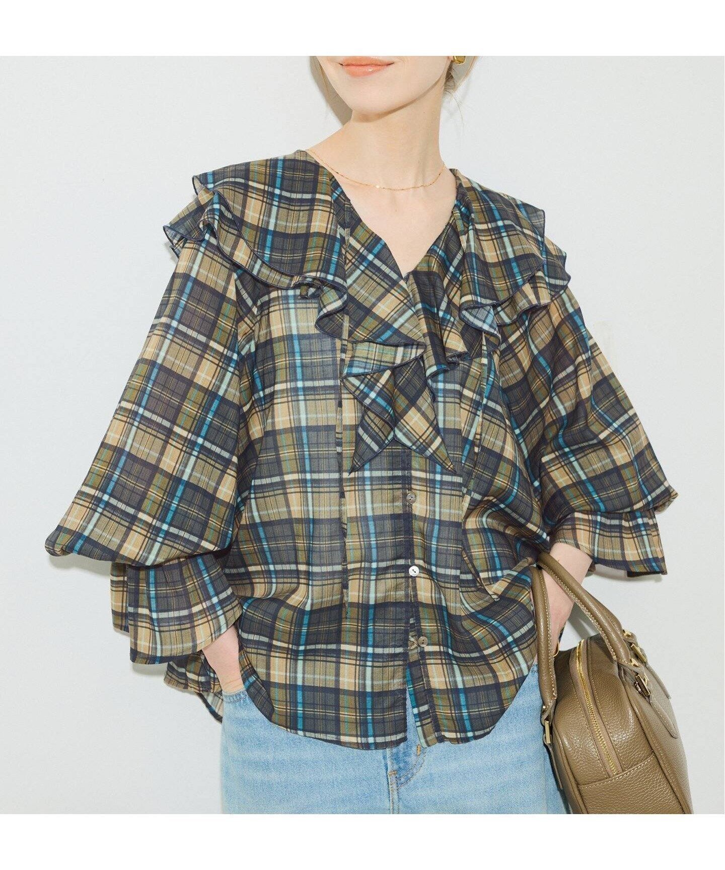 【スローブ イエナ / SLOBE IENA】のフロントスキッパーラッフルブラウス 人気、トレンドファッション・服の通販 founy(ファニー) 【スローブ イエナ/SLOBE IENA】 トレンドファッション・スタイル  Trendy Fashion & Style ファッション、ブランド PICK UP! Must-Have Online Fashion Brands ファッション Fashion レディースファッション Fashion for Women トップス・カットソー Cut & Sew Tops シャツ・ブラウス・オフィスカジュアル Elegant Blouses & Button-Ups 2025年 2025 2025-2026秋冬・A/W Autumn/Winter 2025–26 AW25–26 シアー Sheer, See-Through チェック Check, Plaid, Tartan フリル Frill, Ruffle プリント Print, Printed Pattern 無地 Plain, Solid Color 秋 Autumn |ID:prp329100004595979