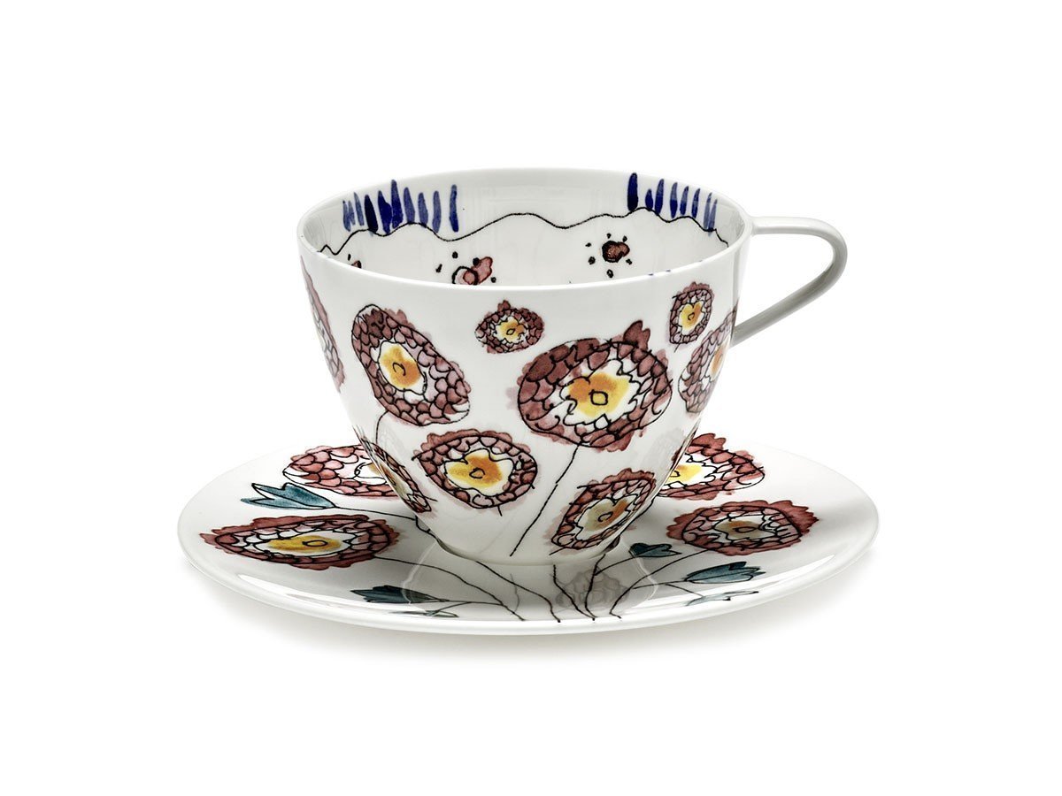 【セラックス / SERAX】のMIDNIGHT FLOWERS by MARNI Cappuchino Cup with Saucer Anemone Milk / ミッドナイトフラワーズ バイ マルニ カプチーノカップ / ソーサー 200ml アネモネミルク 人気、トレンドファッション・服の通販 founy(ファニー) 【セラックス/SERAX / GOODS】 トレンドファッション・スタイル  Trendy Fashion & Style インテリア・デザイナーズ家具 Top Interior & Designer Furniture 送料無料 Free Shipping イタリア Italy オレンジ Orange テーブル Table, Dining Table フォルム Silhouette, Form ラベンダー Lavender 手描き Hand-Drawn, Illustrated |ID:prp329100004660671