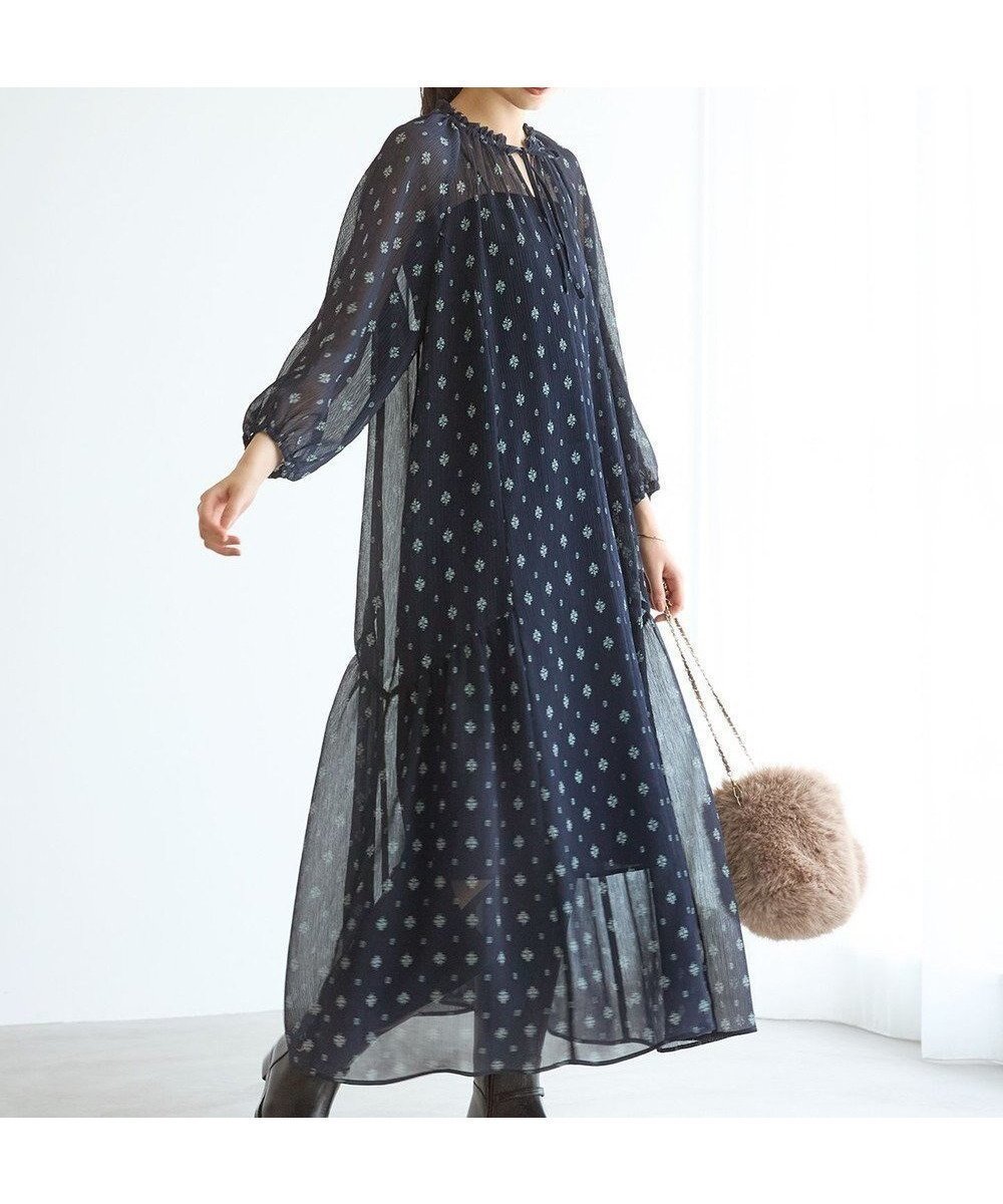 【23区 / NIJYUSANKU】の【SLOW】クレープ フラワープリント ワンピース 人気、トレンドファッション・服の通販 founy(ファニー) 【23区/NIJYUSANKU】 トレンドファッション・スタイル  Trendy Fashion & Style ファッション、ブランド PICK UP! Must-Have Online Fashion Brands ファッション Fashion レディースファッション Fashion for Women ワンピース Dresses インド Indian Textile 秋 Autumn ギャザー Gathered, Ruffled デニム Denim, Jeans Material ハンド Hand, Handmade フラワー Flower, Floral フリル Frill, Ruffle ブロック Block, Solid Block Pattern プリント Print, Printed Pattern ボトム Bottoms, Lower Wear マキシ Maxi, Full Length A/W・秋冬 Autumn/Winter おすすめ Recommended / Our Picks 2025年 2025 2025-2026秋冬・A/W Autumn/Winter 2025–26 AW25–26 |ID:prp329100004661160