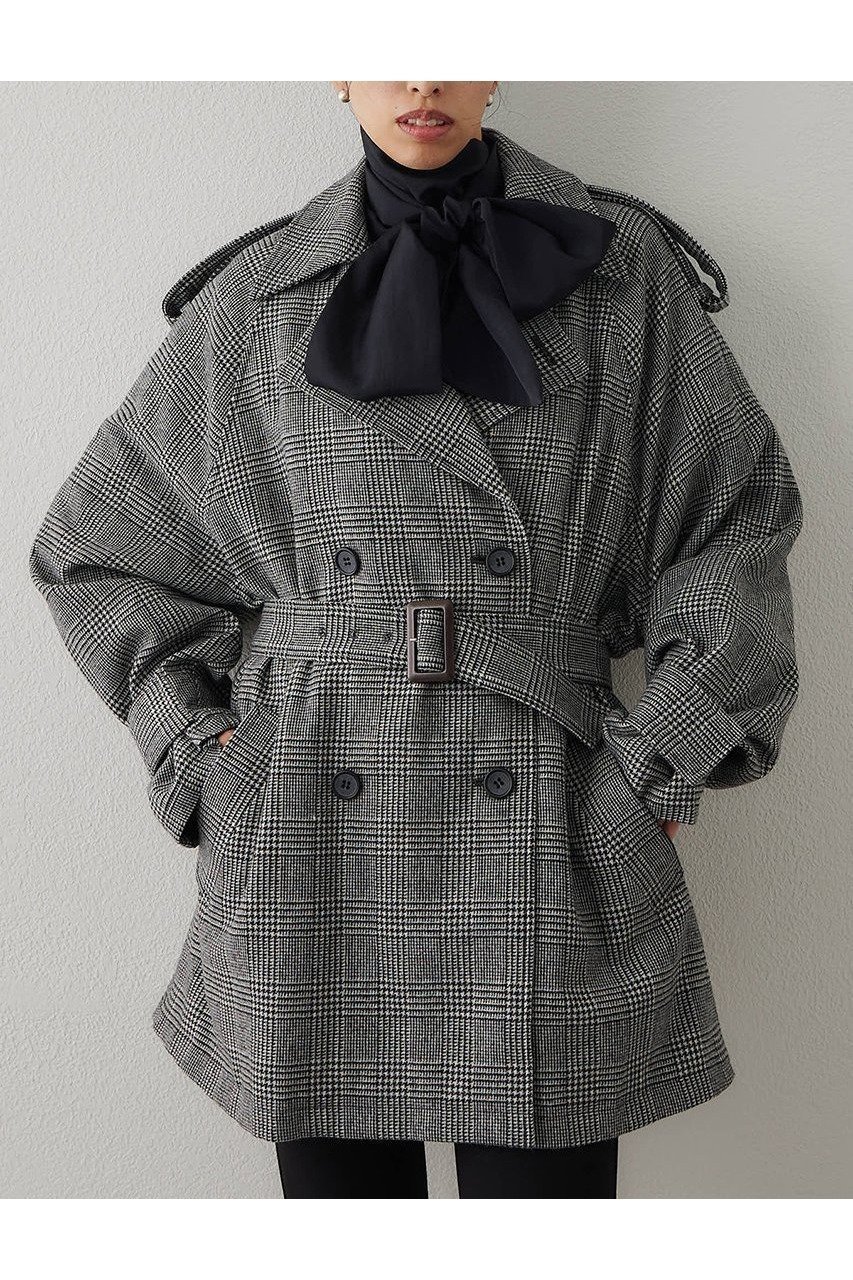 【ウィムガゼット / Whim Gazette】のウールミドルトレンチコート 人気、トレンドファッション・服の通販 founy(ファニー) 【ウィムガゼット/Whim Gazette】 トレンドファッション・スタイル  Trendy Fashion & Style ファッション、ブランド PICK UP! Must-Have Online Fashion Brands ファッション Fashion レディースファッション Fashion for Women アウター Coat / Outerwear Collection コート・ロングコート・ピーコート Long Coats, Peacoats & More トレンチコート / 春秋の定番アウター Trench Coats おすすめ Recommended / Our Picks ウォーム Warm Fabric クラシカル Classical, Vintage-Inspired コンパクト Compact, Small Size ショート Short, Short Length ダブル Double, Double-Breasted チェック Check, Plaid, Tartan ツイード／ツィード Choker, Choker Necklace フロント Front, Front Design ブラウジング Blouson Silhouette, Cinched Waist マニッシュ Mannish, Boyish ミドル Middle Length, Mid Height ロング Long, Long-Length 新作・新入荷 New Arrivals / New In |ID:prp329100004691487
