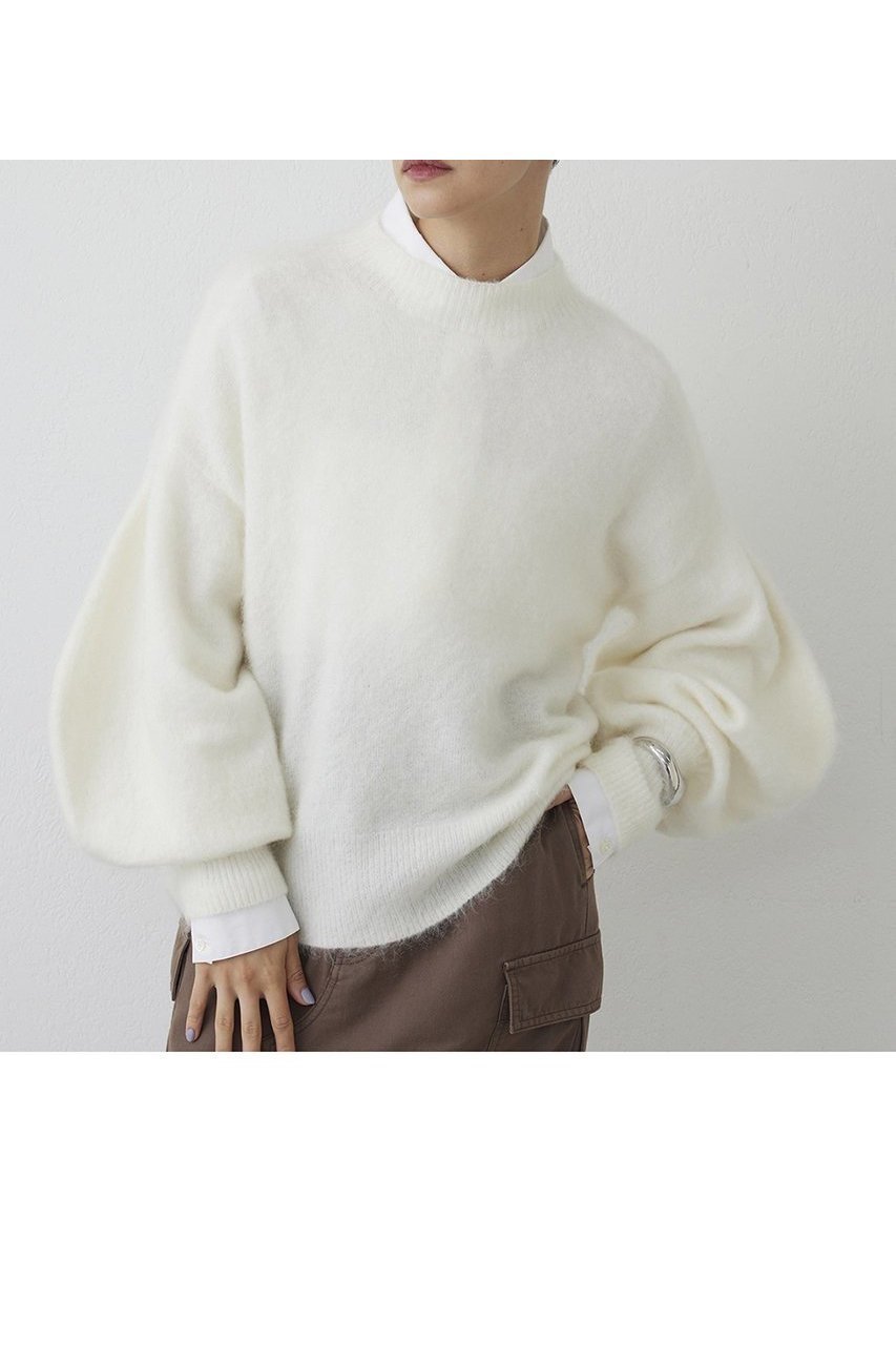 【ウィムガゼット / Whim Gazette】の【THE PAUSE】バレルスリーブニット 人気、トレンドファッション・服の通販 founy(ファニー) 【ウィムガゼット/Whim Gazette】 トレンドファッション・スタイル  Trendy Fashion & Style ファッション、ブランド PICK UP! Must-Have Online Fashion Brands ファッション Fashion レディースファッション Fashion for Women トップス・カットソー Cut & Sew Tops ニット Knit Tops & Sweaters カジュアルプルオーバー・ニットトップス Pullovers & Knit Tops / Casual Pullovers おすすめ Recommended / Our Picks イエロー Yellow エアリー Airy Texture スリーブ Sleeve, Long Sleeve / Short Sleeve トレンド Trend, Trending Now モックネック Mock Neck, Short Turtleneck エレガント 上品 Elegant 新作・新入荷 New Arrivals / New In |ID:prp329100004703575