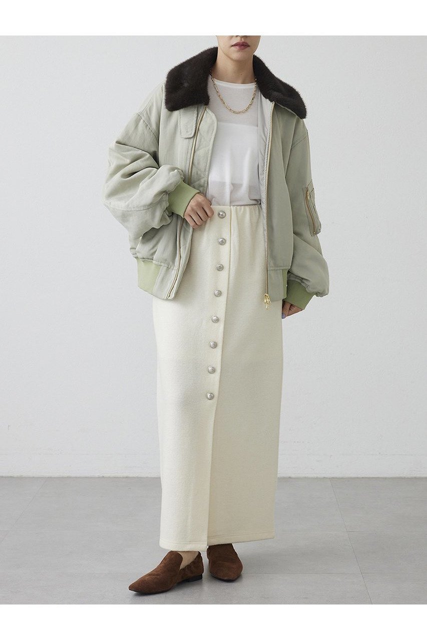 【ウィムガゼット / Whim Gazette】の【THE PAUSE】ウールジャージボタンスカート 人気、トレンドファッション・服の通販 founy(ファニー) 【ウィムガゼット/Whim Gazette】 トレンドファッション・スタイル  Trendy Fashion & Style ファッション、ブランド PICK UP! Must-Have Online Fashion Brands ファッション Fashion レディースファッション Fashion for Women スカート Skirts ロングスカート Long Skirts / Maxi & Midi Skirts カットソー Cut and Sewn Top シルバー Silver, Metallic Silver ストレッチ Stretch, Stretchy Fabric タイトスカート Pencil Skirt, Tight Skirt フロント Front, Front Design メタル Metal, Metal Parts リラックス Relax, Relaxed Fit ロング Long, Long-Length 新作・新入荷 New Arrivals / New In A/W・秋冬 Autumn/Winter |ID:prp329100004703578
