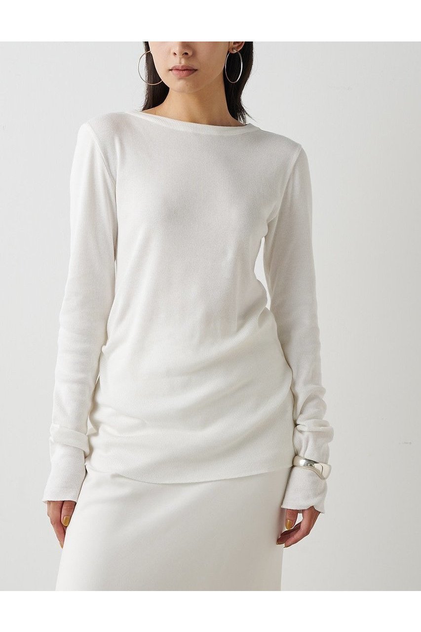 【ウィムガゼット / Whim Gazette】のコットンテレコクルーネックプルオーバー 人気、トレンドファッション・服の通販 founy(ファニー) 【ウィムガゼット/Whim Gazette】 トレンドファッション・スタイル  Trendy Fashion & Style ファッション、ブランド PICK UP! Must-Have Online Fashion Brands ファッション Fashion レディースファッション Fashion for Women トップス・カットソー Cut & Sew Tops シャツ・ブラウス・オフィスカジュアル Elegant Blouses & Button-Ups ロングTシャツ・Tシャツ Longline T-Shirts & Tees カジュアルプルオーバー・ニットトップス Pullovers & Knit Tops / Casual Pullovers カットソー・ベーシックTシャツ Cut-and-Sewn Tops / Stretch Tees & Basics インナー Innerwear カットソー Cut and Sewn Top シンプル Simple, Minimal ジャケット Jacket, Outerwear スマート Smart, Elegant スリーブ Sleeve, Long Sleeve / Short Sleeve テレコ Ribbed, Rib Stitch フィット Fit, Slim Fit フェミニン Feminine, Girly ベーシック Basic, Essential ロング Long, Long-Length 再入荷 Restock / Back in Stock 長袖 Long Sleeve, Full Sleeve |ID:prp329100004145900