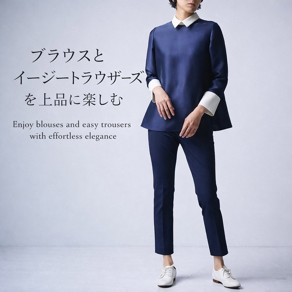 【M Filのブラウスとイージートラウザーズを上品に楽しむ】(エムフィル)の通販 人気、トレンドファッション・服の通販 founy(ファニー) 【エムフィル/M Fil】 トレンドファッション・スタイル Trendy Fashion & Style ファッション、ブランド PICK UP! Must-Have Online Fashion Brands ファッション Fashion レディースファッション Fashion for Women トップス・カットソー Cut & Sew Tops シャツ・ブラウス・オフィスカジュアル Elegant Blouses & Button-Ups パンツ Pants & Trousers 2026年 2026 おすすめ Recommended / Our Picks スリーブ Sleeve, Long Sleeve / Short Sleeve ダブル Double, Double-Breasted マニッシュ Mannish, Boyish ロング Long, Long-Length 夏 Summer 春 Spring S/S・春夏 SS, Spring/Summer, Warm Season 軽量 Lightweight, Ultra Light ショート Short, Short Length スタイリッシュ Stylish, Fashionable スタンド Stand Collar, Upright Stand シンプル Simple, Minimal エレガント 上品 Elegant スニーカー Sneakers, Trainers リラックス Relax, Relaxed Fit ワイド Wide, Wide Fit センター Center, Center Line ツイード Twill, Twill Weave ビジネス 仕事 通勤 Business / Work / Commuting なめらか Smooth, Silky Texture シルケット Silket, Silky Cotton |ID:stp329100000006715