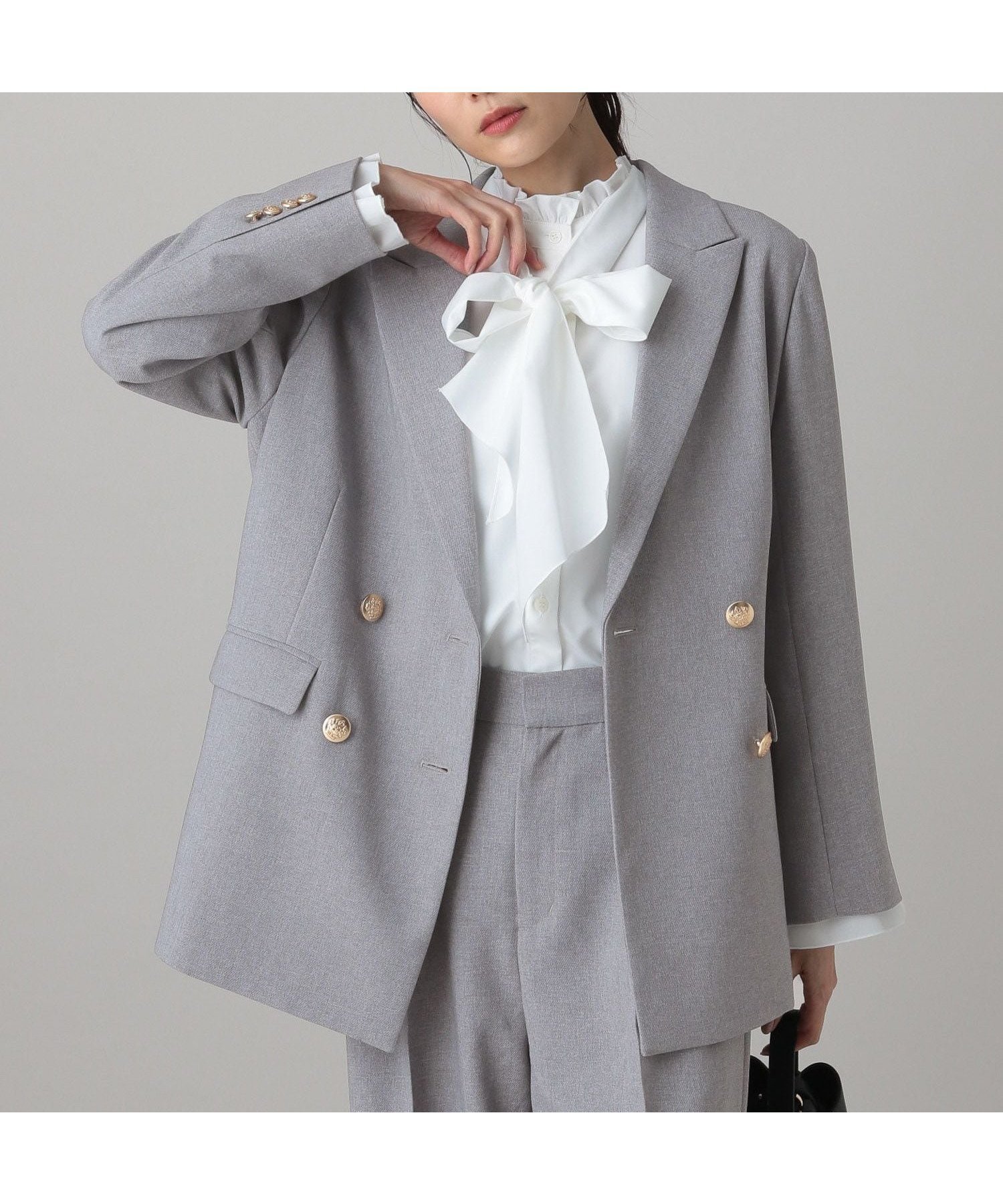 【グローバルワーク / GLOBAL WORK】のMATINEE LINE/ライトミックス/ワイドジャケット/624979 人気、トレンドファッション・服の通販 founy(ファニー) 【グローバルワーク/GLOBAL WORK】 トレンドファッション・スタイル  Trendy Fashion & Style ファッション、ブランド PICK UP! Must-Have Online Fashion Brands ファッション Fashion レディースファッション Fashion for Women アウター Coat / Outerwear Collection レディースジャケット・軽アウター Jackets おすすめ Recommended / Our Picks シンプル Simple, Minimal ジャケット Jacket, Outerwear セットアップ Set-Up, Coordinated Outfit ダブル Double, Double-Breasted デニム Denim, Jeans Material ミックス Mix, Mixed Style ワイド Wide, Wide Fit |ID:prp329100004856561