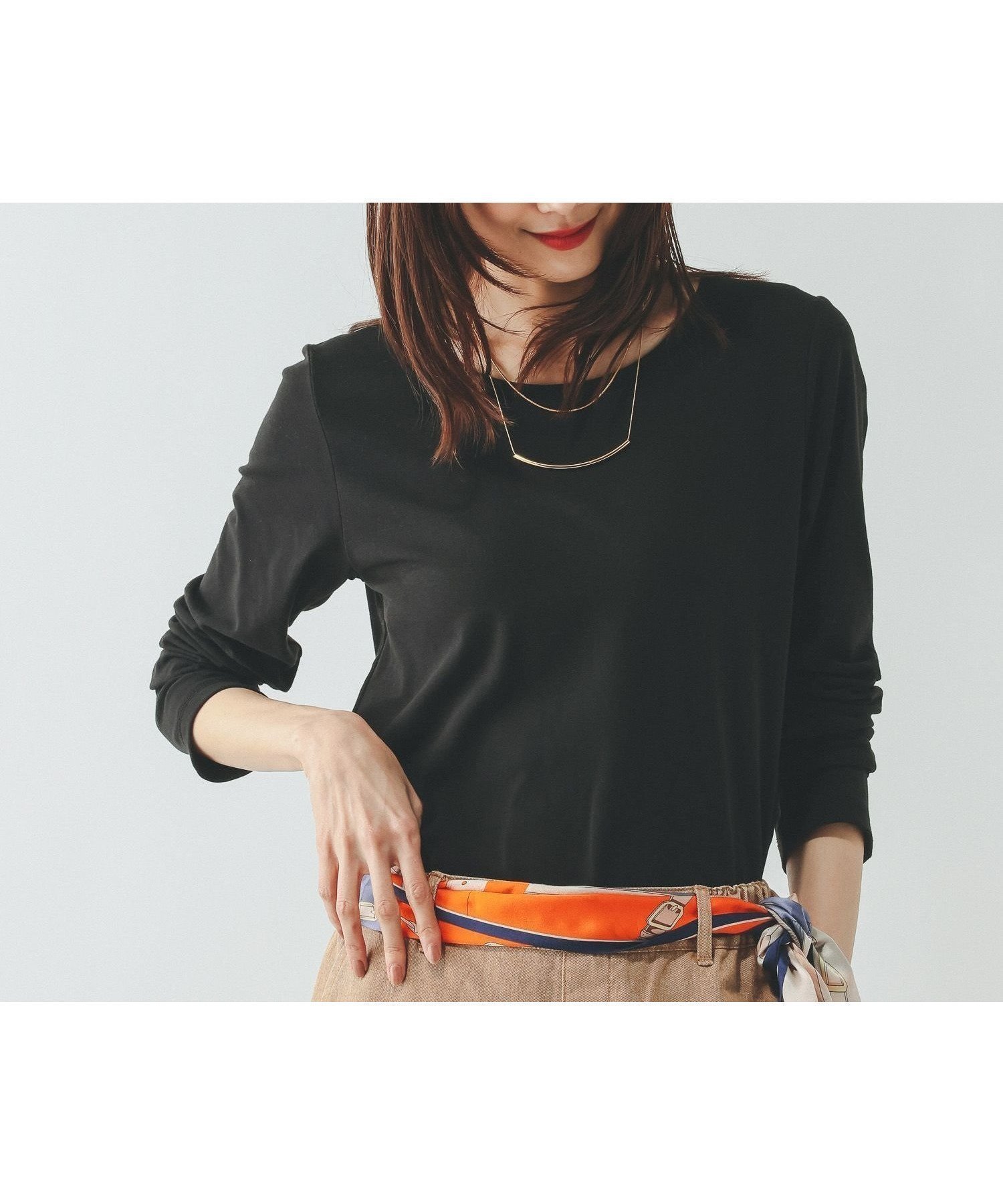 【やわらかストレッチ素材で整える機能的な長袖Tシャツスタイル】GLOBAL WORK(グローバルワーク)通販 人気、トレンドファッション・服の通販 founy(ファニー) 【グローバルワーク/GLOBAL WORK】 トレンドファッション・スタイル  Trendy Fashion & Style ファッション、ブランド PICK UP! Must-Have Online Fashion Brands ファッション Fashion レディースファッション Fashion for Women トップス・カットソー Cut & Sew Tops おすすめ Recommended / Our Picks インナー Innerwear カーディガン Cardigan, Knitwear ジャケット Jacket, Outerwear ストレッチ Stretch, Stretchy Fabric パターン Pattern, Design Print フィット Fit, Slim Fit ロング Long, Long-Length 吸水 Absorbent, Quick-Dry 無地 Plain, Solid Color 長袖 Long Sleeve, Full Sleeve |ID:prp329100004919218