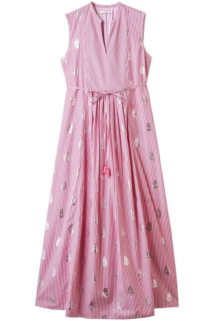 【ヌキテパ / NE QUITTEZ PAS】旅にこれ1枚!爽やかな着心地と華やかなプリントが映える旅行にも使える楽なノースリーブドレス 人気、トレンドファッション・服の通販 founy(ファニー) 【ヌキテパ/NE QUITTEZ PAS】 トレンドファッション・スタイル  Trendy Fashion & Style トレンド・ファッションスタイル Fashion Trends & Styles ファッション Fashion レディースファッション Fashion for Women ワンピース Dresses フォーマル・パーティードレス・結婚式用ドレス Elegant & Casual Dresses チュニック Tunic Tops & Dresses ギャザー Gathered, Ruffled ストライプ Stripe, Striped Pattern チュニック Tunic, Long Top ドレス Dress, One-Piece ノースリーブ Sleeveless, No-Sleeve プリント Print, Printed Pattern ロング Long, Long-Length 再入荷 Restock / Back in Stock |ID:prp329100004613287