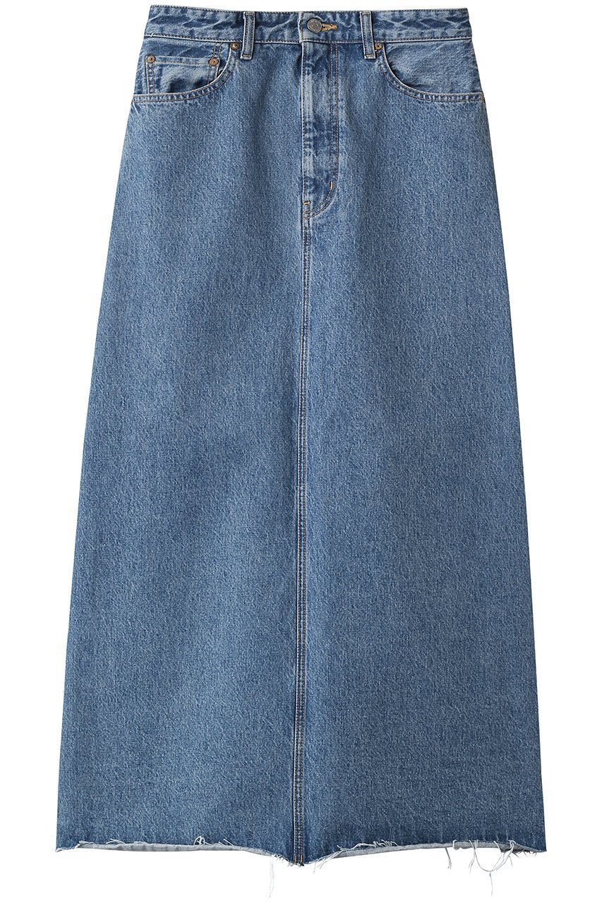 奥行きのあるブルーとマキシ丈ストレートが魅力のデニムスカート 人気、トレンドファッション・服の通販 founy(ファニー) 【オブラダ/Oblada】 トレンドファッション・スタイル  Trendy Fashion & Style トレンド・ファッションスタイル Fashion Trends & Styles ファッション Fashion レディースファッション Fashion for Women スカート Skirts デニムスカート・カジュアルスカート Denim Skirts ロングスカート Long Skirts / Maxi & Midi Skirts ストレート Straight, Straight Cut デニム Denim, Jeans Material マキシ Maxi, Full Length ロング Long, Long-Length 定番 Standard, Basic Item |ID:prp329100004872993