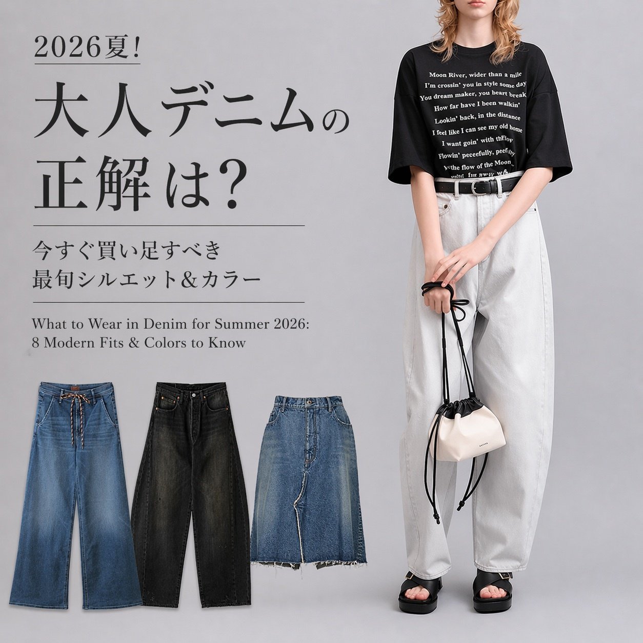 【2026夏!大人デニムの正解は?今すぐ買い足すべき最旬シルエット&カラー8選】MOTHER、RED CARD TOKYO、upper hights通販 What to Wear in Denim for Summer 2026: 8 Modern Fits & Colors to Know  人気、トレンドファッション・服の通販 founy(ファニー) 【ミュベール/MUVEIL】 【マザー/MOTHER】 【マッキントッシュ/MACKINTOSH】 【レッドカード トーキョー/RED CARD TOKYO】 【グラフペーパー/Graphpaper】 トレンドファッション・スタイル  Trendy Fashion & Style トレンド・ファッションスタイル Fashion Trends & Styles ファッション Fashion レディースファッション Fashion for Women パンツ Pants & Trousers デニムパンツ・ジーンズ・美脚デニム Denim Jeans & Pants アウター Coat / Outerwear Collection レディースジャケット・軽アウター Jackets テーラードジャケット / 通勤・きれいめスタイル Tailored Jackets & Blazers ブルゾンジャケット・スポーティアウター Blouson Jackets デニムジャケット / カジュアルアウター Denim Jackets スカート Skirts Aライン・フレアスカート A-Line & Flared Skirts デニムスカート・カジュアルスカート Denim Skirts ロングスカート Long Skirts / Maxi & Midi Skirts トップス・カットソー Cut & Sew Tops シャツ・ブラウス・オフィスカジュアル Elegant Blouses & Button-Ups インディゴ Indigo Denim デニム Denim, Jeans Material ブリーチ Bleach, Washed Finish カラフル Colorful Design リラックス Relax, Relaxed Fit カットソー Cut and Sewn Top シンプル Simple, Minimal ストレート Straight, Straight Cut モダン Modern, Contemporary ワイド Wide, Wide Fit 定番 Standard, Basic Item スニーカー Sneakers, Trainers ルーズ Loose, Oversized |ID:stp329100000006756