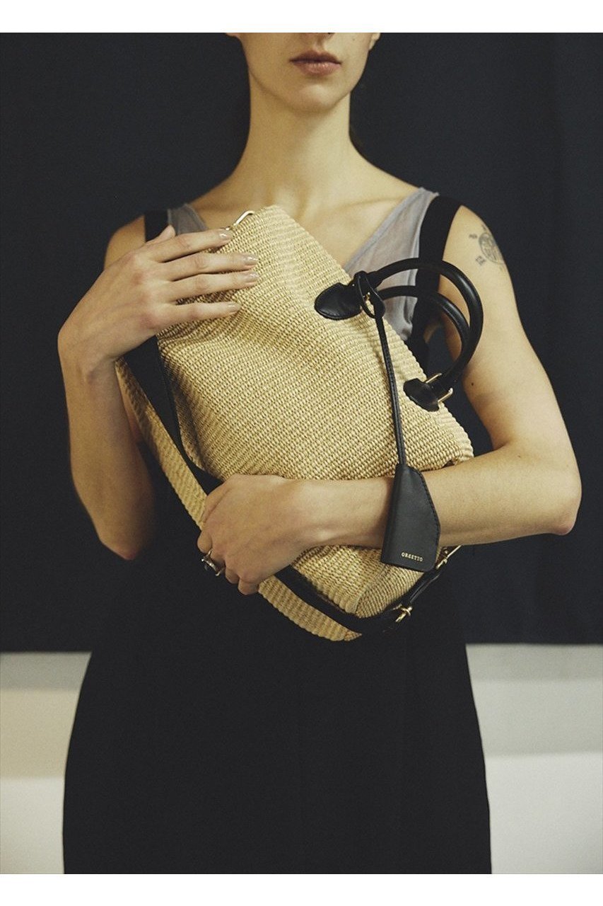 ナチュラル素材とレザーが調和する上品2wayミニボストンバッグ ORSETTO(オルセット) 人気、トレンドファッション・服の通販 founy(ファニー) 【オルセット/ORSETTO】 トレンドファッション・スタイル  Trendy Fashion & Style トレンド・ファッションスタイル Fashion Trends & Styles ファッション Fashion レディースファッション Fashion for Women バッグ Bags ファブリック Fabric, Textile ボストンバッグ Boston Bag, Retro Bag 人気 Popular, Best Seller |ID:prp329100004896160