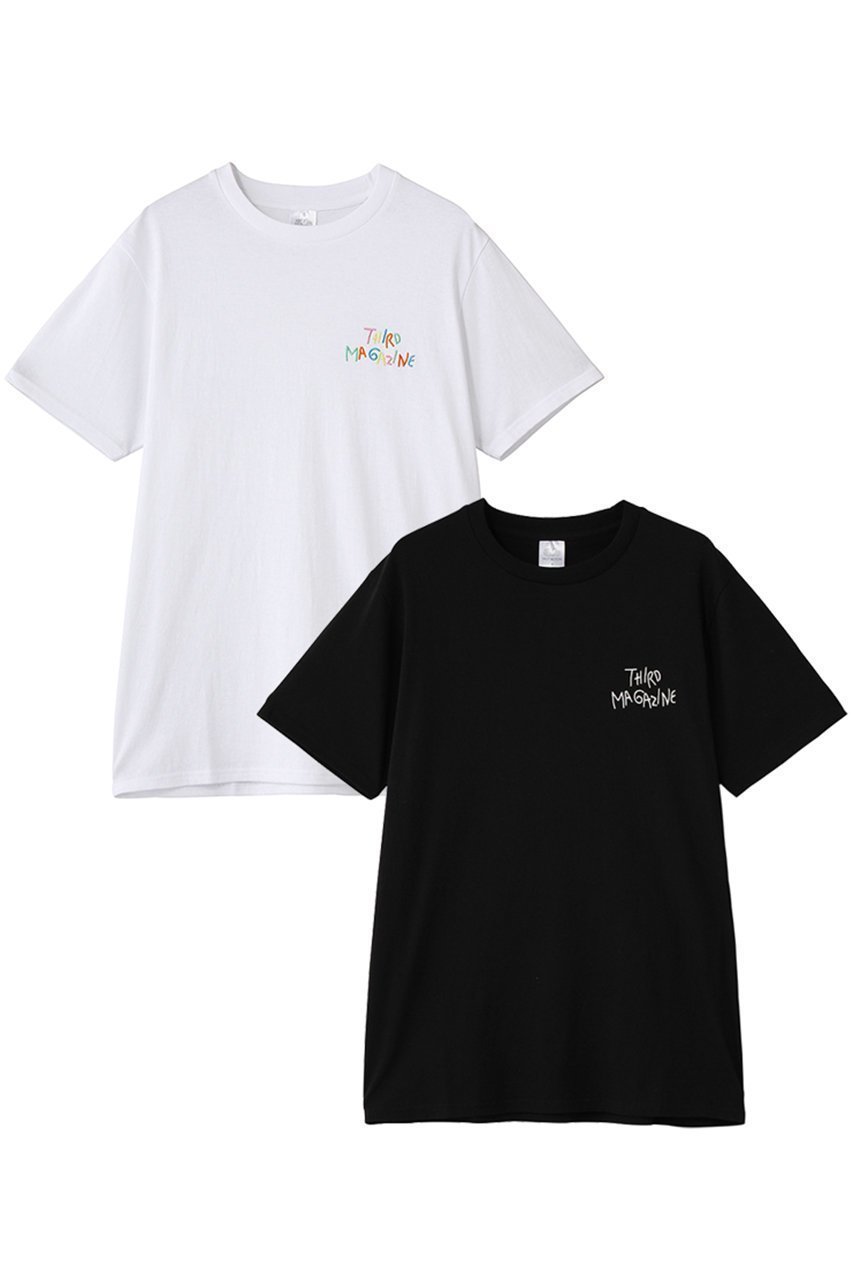 手書き風ロゴが装いに抜け感と個性を添える快適な別注コットンTシャツ 大人の最旬トレンドファッション＆コーディネート founy(ファウニー) 【サードマガジン/THIRD MAGAZINE】 トレンドファッション・スタイル  Trendy Fashion & Style トレンド・ファッションスタイル Fashion Trends & Styles ファッション Fashion レディースファッション Fashion for Women トップス・カットソー Cut & Sew Tops シャツ・ブラウス・オフィスカジュアル Elegant Blouses & Button-Ups ロングTシャツ・Tシャツ Longline T-Shirts & Tees カットソー・ベーシックTシャツ Cut-and-Sewn Tops / Stretch Tees & Basics ショート Short, Short Length スリーブ Sleeve, Long Sleeve / Short Sleeve センター Center, Center Line デニム Denim, Jeans Material 別注 Limited Edition, Custom Order |ID:prp329100004932861