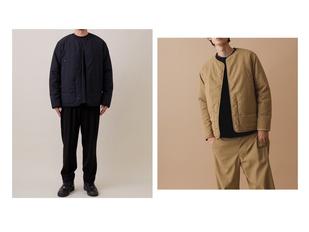 【Adam et Rope / MEN/アダムエロペ 】の【DESCENTE ddd】別注 LIGHT PUFF CARDIGAN JACKET 【MEN】別注・限定・コラボなど、おすすめで人気！メンズファッション通販  おすすめ人気トレンドファッション通販アイテム インテリア・キッズ・メンズ・レディースファッション・服の通販 founy(ファニー) 　ファッション　Fashion　メンズ　MEN　アウター　Coats Outerwear Men　インナー　コレクション　軽量　ジャケット　ストレッチ　ダウン　別注　ミリタリー　ブラック系　Black　グリーン系　Green　|ID:crp329100000005765