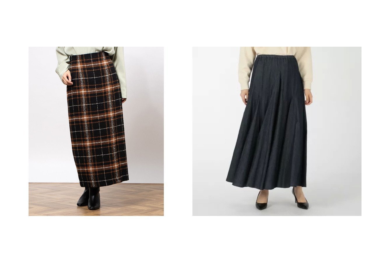 【Munich/ミューニック】のwashed 4oz light denim circular skirt&【Mila Owen/ミラオーウェン】のチェック柄サイドベンツロングSK スカートのおすすめ！人気トレンド・レディースファッションの通販 おすすめで人気のファッション通販商品 インテリア・家具・キッズファッション・メンズファッション・レディースファッション・服の通販 founy(ファニー) https://founy.com/ ファッション Fashion レディースファッション WOMEN スカート Skirt チェック デニム フレア マキシ ロング ヴィンテージ |ID:crp329100000008008