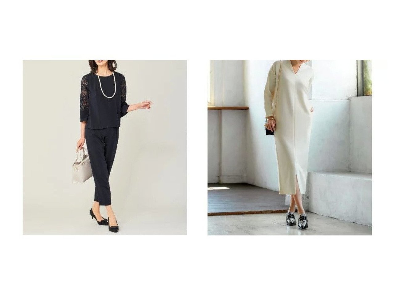 Any Fam エニィファム のエステルソフトストレッチ Style Deli スタイルデリ のロング丈リラックスvネックワンピースd ワンピース ドレスのおすすめ 人気 トレンド レディースファッションの通販 おすすめのファッション通販アイテム レディースファッション