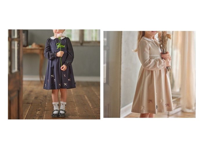 【TOCCA BAMBINI / KIDS/トッカ バンビーニ】の【110-140cm】プリムジャージー ワンピース 【KIDS】子供服のおすすめ！人気トレンド・キッズファッションの通販  おすすめ人気トレンドファッション通販アイテム インテリア・キッズ・メンズ・レディースファッション・服の通販 founy(ファニー) https://founy.com/ ファッション Fashion キッズファッション KIDS ワンピース Dress Kids クラシック グログラン シフォン ジャケット ダブル ドレス 定番 Standard 半袖 送料無料 Free Shipping |ID:crp329100000011273
