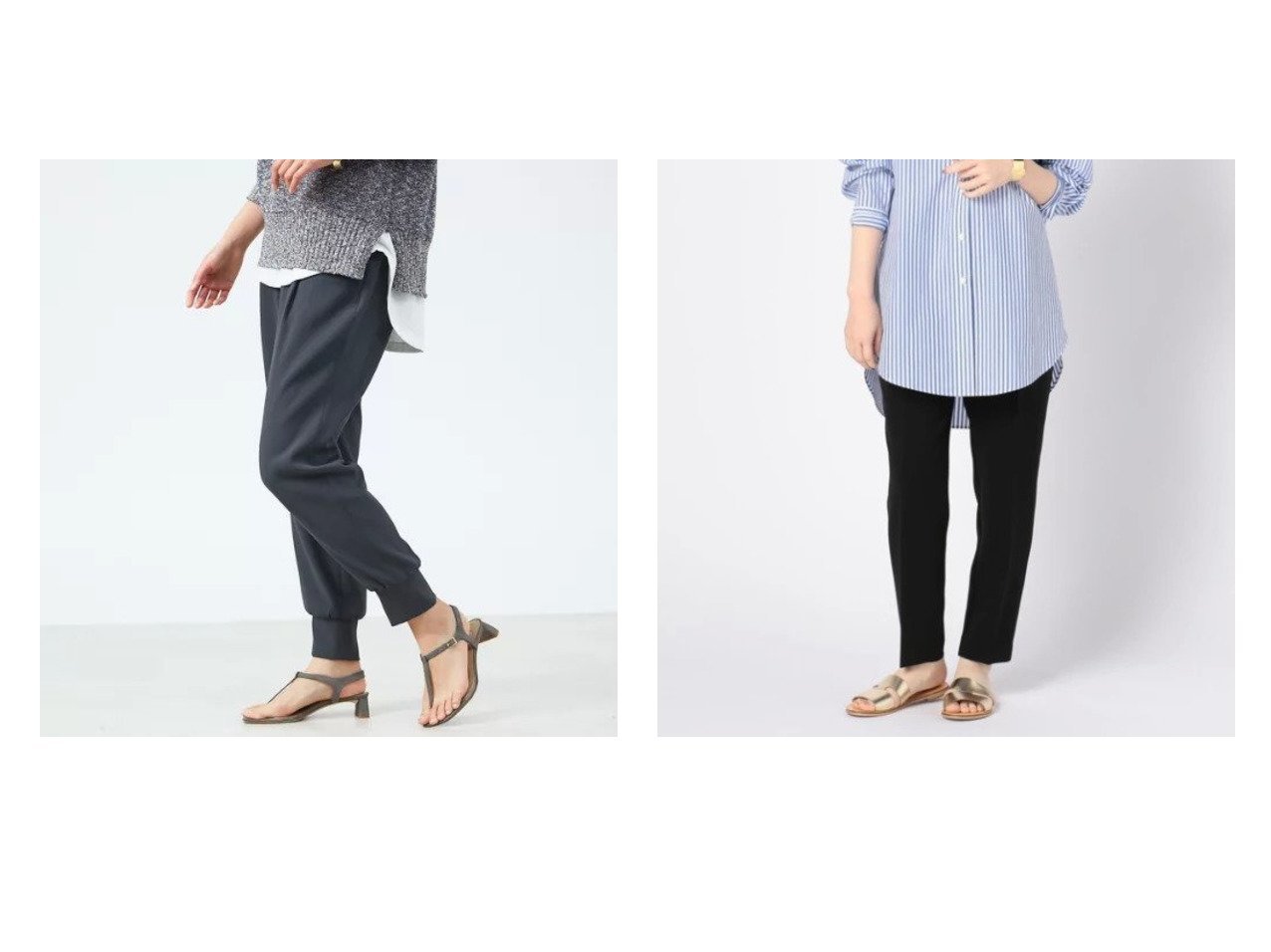 NOLLEY'S/ノーリーズ】の平二重タックイージーパンツ【qualite/カリテ】のジョーゼットドロストジョグパンツ パンツのおすすめ！人気、トレンド・レディースファッションの通販  | おすすめのファッション通販アイテム | 人気、トレンドファッション・服の通販 founy ...