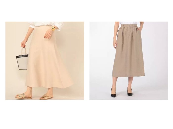 【NOLLEY'S sophi/ノーリーズソフィー】の【 トラッゾドンナ】リバーシブルニットスカート&【ORCIVAL/オーシバル】のリネンロングスカート 【スカート】おすすめ！人気、トレンド・レディースファッションの通販 おすすめ人気トレンドファッション通販アイテム インテリア・キッズ・メンズ・レディースファッション・服の通販 founy(ファニー) https://founy.com/ ファッション Fashion レディースファッション WOMEN スカート Skirt ロングスカート Long Skirt S/S・春夏 SS・Spring/Summer シンプル フレア ロング 春 Spring スリット マキシ リネン 洗える |ID:crp329100000028371