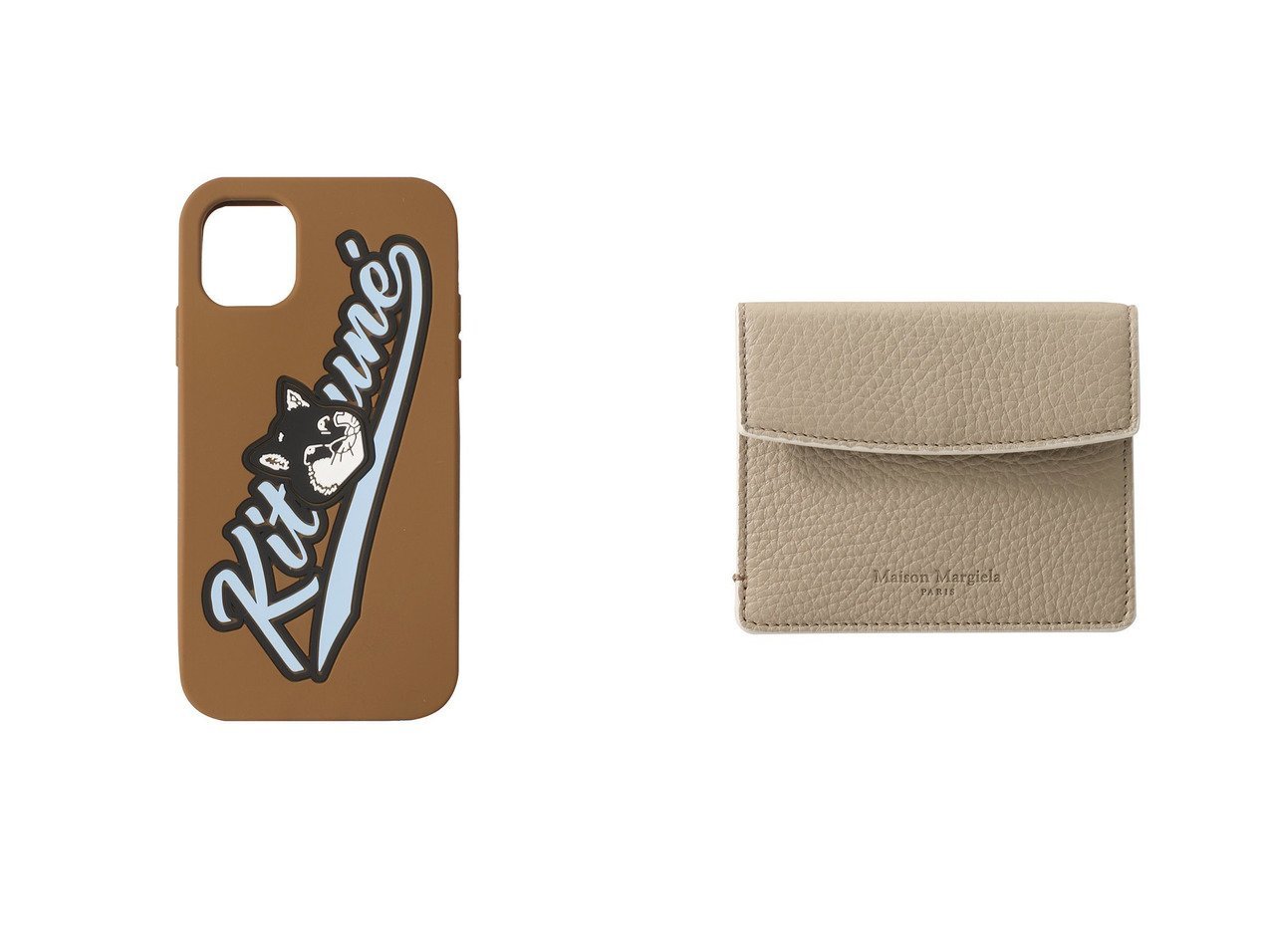 【MAISON KITSUNE/メゾン キツネ】の【UNISEX】VARSITY FOX SILICONE IPHONE CASE(iPhone11)&【MAISON MARGIELA/メゾン マルジェラ】の【UNISEX】ディアレザーカード&コインケース おすすめ！人気トレンド・レディースファッションの通販 おすすめ人気トレンドファッション通販アイテム インテリア・キッズ・メンズ・レディースファッション・服の通販 founy(ファニー) 　ファッション　Fashion　レディースファッション　WOMEN　UNISEX　おすすめ　Recommend　シリコン　スポーツ　モチーフ　2021年　2021　2021春夏・S/S　SS/Spring/Summer/2021　S/S・春夏　SS・Spring/Summer　シンプル　スタイリッシュ　スマート　ポケット　春　Spring　ブラック系　Black　ブラウン系　Brown　|ID:crp329100000028945