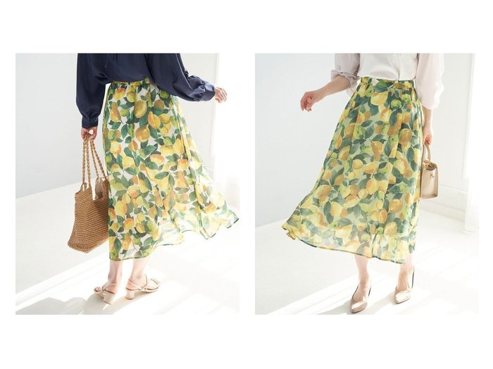 ロペピクニック Rope Picnic のレモン柄プリントスカート 人気 トレンドファッション 服の通販 Founy ファニー Id Prp ファッション Fashion レディースファッション Women スカート Skirt