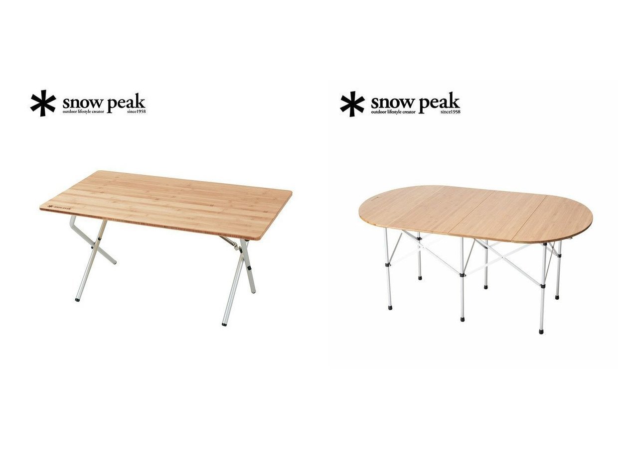 アウトドア テーブル/チェア Snow Peak/スノーピーク】のワンアクションローテーブル竹&ロー 
