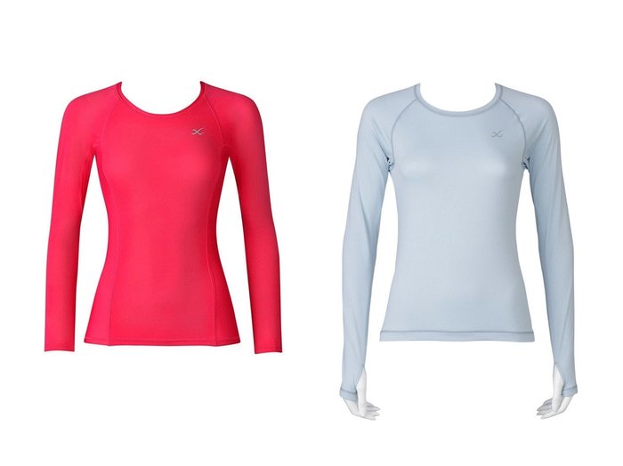 【CW-X/シーダブリューエックス】の【WOMEN】アウター Tシャツ 長袖ワコール&【WOMEN】SECOND BODY 丸首 長袖ワコール スポーツウェア・ヨガ・運動・ダイエットグッズなどのおすすめ！人気トレンド・ファッション通販 おすすめ人気トレンドファッション通販アイテム インテリア・キッズ・メンズ・レディースファッション・服の通販 founy(ファニー) https://founy.com/ ファッション Fashion レディースファッション WOMEN トップス・カットソー Tops/Tshirt アウター Coat Outerwear シャツ/ブラウス Shirts/Blouses ロング / Tシャツ T-Shirts 送料無料 Free Shipping ストレッチ パターン 長袖 |ID:crp329100000041131