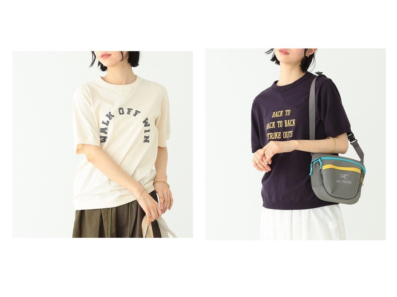 【BEAMS BOY/ビームス ボーイ】のロゴ リブ Tシャツ Made in Japan 日本製 おすすめ！人気ファッション通販 おすすめ人気トレンドファッション通販アイテム インテリア・キッズ・メンズ・レディースファッション・服の通販 founy(ファニー) 　ファッション　Fashion　レディースファッション　WOMEN　トップス・カットソー　Tops/Tshirt　シャツ/ブラウス　Shirts/Blouses　ロング / Tシャツ　T-Shirts　カットソー　Cut and Sewn　NEW・新作・新着・新入荷　New Arrivals　アメリカン　カットソー　コンパクト　スポーツ　人気　日本製　Made in Japan　イエロー系　Yellow　ブルー系　Blue　|ID:crp329100000042247
