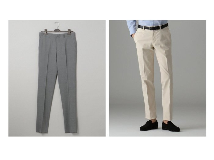 【J.PRESS / MEN/ジェイ プレス】の【J.PRESS BASIC】チノストレッチ スマートフィット パンツ&【gotairiku / MEN/五大陸】の【AIRY MOVE】 ウォッシャブルトロピカルウール スラックス(ノータック) 【MEN】おすすめ！人気トレンド・男性、メンズファッションの通販 おすすめ人気トレンドファッション通販アイテム インテリア・キッズ・メンズ・レディースファッション・服の通販 founy(ファニー) https://founy.com/ ファッション Fashion メンズファッション MEN ボトムス Bottoms/Men 春 Spring ストレッチ スラックス センター テーパード ドレス ポケット レギュラー S/S・春夏 SS・Spring/Summer 送料無料 Free Shipping コイン ジャケット ピーチ 再入荷 Restock/Back in Stock/Re Arrival 定番 Standard |ID:crp329100000042516