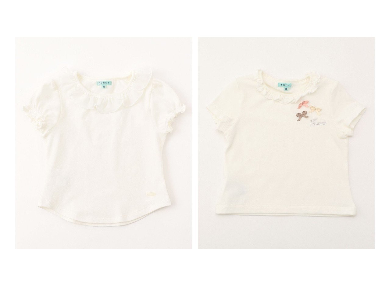 【TOCCA BAMBINI / KIDS/トッカ バンビーニ】の【BABY】プティリボンTシャツ&【BABY】フラワーカラーショートスリーブ カットソー 【BABY】ベビー服のおすすめ！人気、キッズファッションの通販 おすすめ人気トレンドファッション通販アイテム インテリア・キッズ・メンズ・レディースファッション・服の通販 founy(ファニー) 　ファッション　Fashion　キッズファッション　KIDS　トップス・カットソー　Tops/Tees/Kids　送料無料　Free Shipping　S/S・春夏　SS・Spring/Summer　インナー　カットソー　シフォン　シンプル　ボトム　半袖　春　Spring　リボン　イエロー系　Yellow　|ID:crp329100000044618