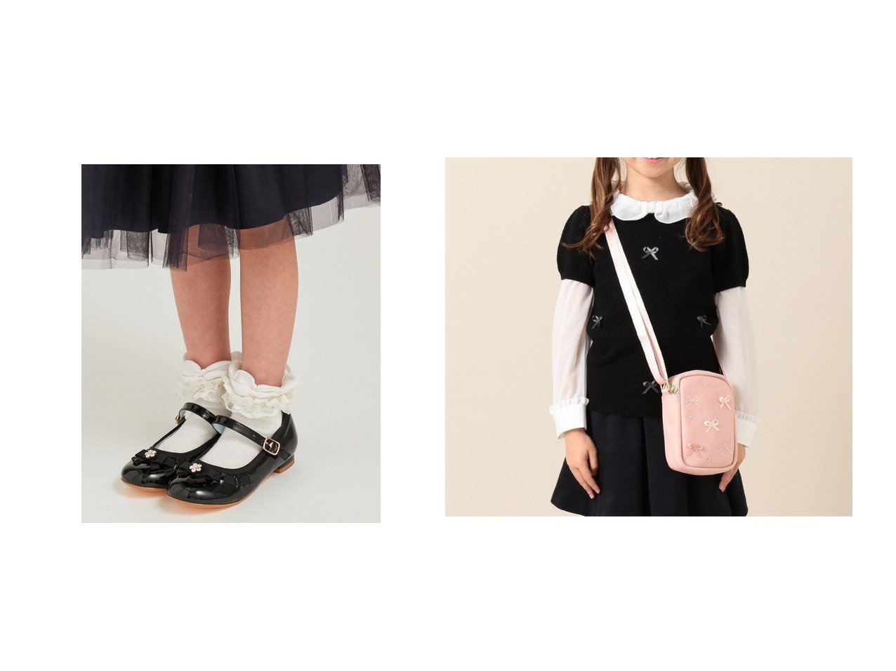 【TOCCA BAMBINI / KIDS/トッカ バンビーニ】の【KIDS】フラワーカラー ブラウス&【18-24cm】フラワービジュー エナメル シューズ 【KIDS】子供服のおすすめ！人気トレンド・キッズファッションの通販  おすすめ人気トレンドファッション通販アイテム インテリア・キッズ・メンズ・レディースファッション・服の通販 founy(ファニー) 　ファッション　Fashion　キッズファッション　KIDS　トップス・カットソー　Tops/Tees/Kids　送料無料　Free Shipping　インナー　カフス　シフォン　ジャージー　ツイル　ドレス　フェミニン　フラワー　インソール　エナメル　クッション　シューズ　ビジュー　リボン　ローズ　イエロー系　Yellow　ブラック系　Black　|ID:crp329100000044809