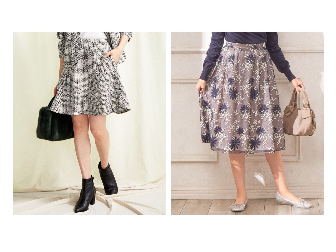 【TOCCA/トッカ】の【洗える!】VIVE LA VIE スカート&【TOCCA LAVENDER】Washable Tweed スカート 【スカート】おすすめ！人気トレンド・レディースファッション通販 おすすめ人気トレンドファッション通販アイテム インテリア・キッズ・メンズ・レディースファッション・服の通販 founy(ファニー) 　ファッション　Fashion　レディースファッション　WOMEN　スカート　Skirt　送料無料　Free Shipping　2020年　2020　2020-2021秋冬・A/W　AW・Autumn/Winter・FW・Fall-Winter/2020-2021　冬　Winter　洗える　イエロー系　Yellow　レッド系　Red　ブルー系　Blue　|ID:crp329100000046857