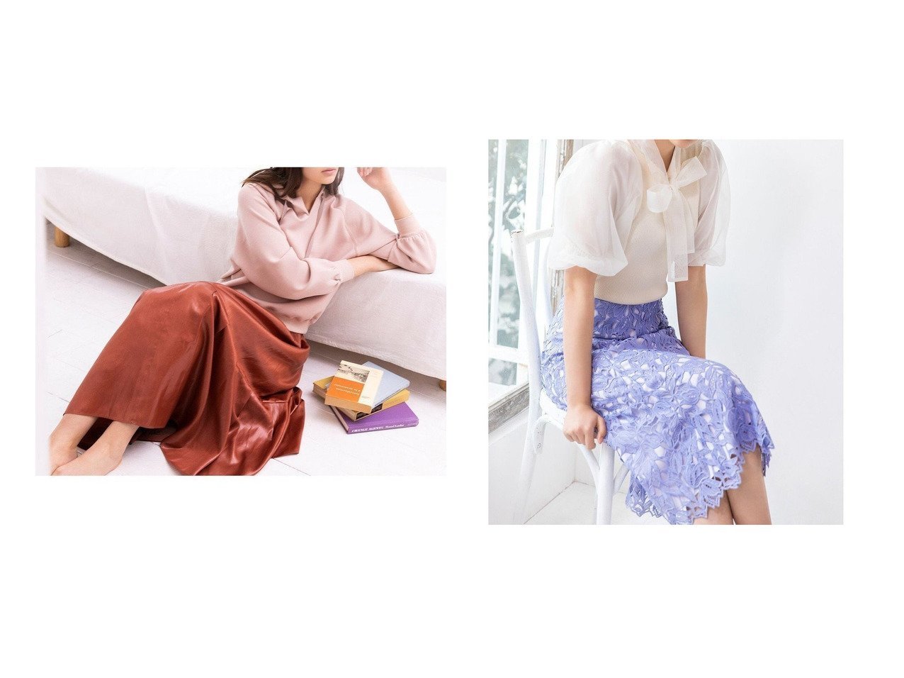 【TOCCA/トッカ】の【TOCCA LAVENDER】Leather-like Satin Pleats Skirt スカート&【TOCCA LAVENDER】Tulips Lace Skirt スカート 【スカート】おすすめ！人気トレンド・レディースファッション通販 おすすめで人気の流行・トレンド、ファッションの通販商品 インテリア・家具・メンズファッション・キッズファッション・レディースファッション・服の通販 founy(ファニー) https://founy.com/ ファッション Fashion レディースファッション WOMEN スカート Skirt 送料無料 Free Shipping 雑誌 |ID:crp329100000046859