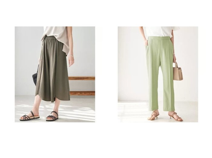 【ROPE' PICNIC/ロペピクニック】のイレヘムスカンツ&【ラク美】サイドジップピンタックパンツ 【プチプライス・低価格】おすすめ！人気トレンド・レディースファッション通販 おすすめ人気トレンドファッション通販アイテム 人気、トレンドファッション・服の通販 founy(ファニー) ファッション Fashion レディースファッション WOMEN パンツ Pants エレガント カッティング ギャザー スカンツ フロント ベーシック ポケット ロング 夏 Summer 春 Spring 秋 Autumn/Fall サンダル ストレッチ スリット チュニック |ID:crp329100000047954