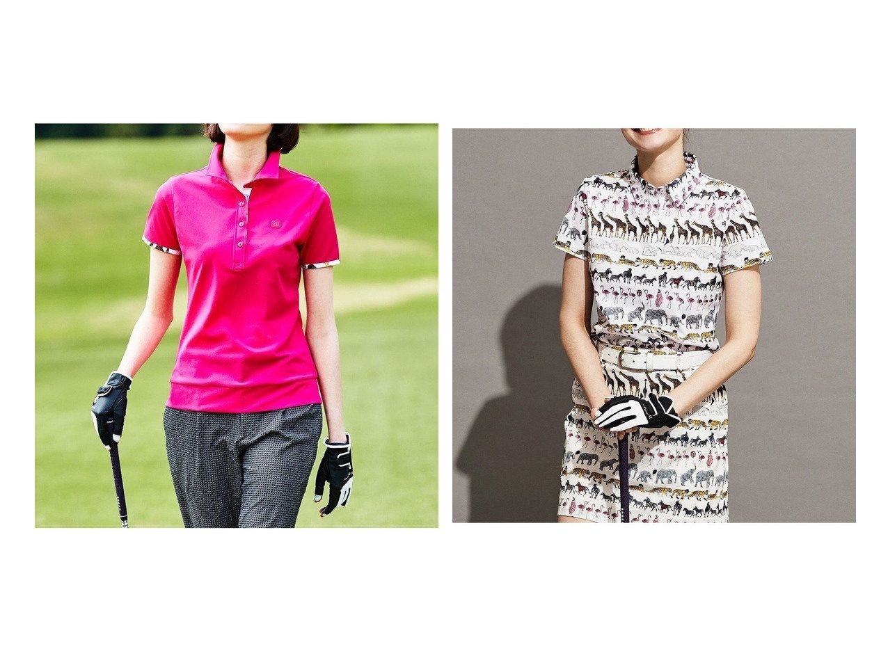 【NIJYUSANKU GOLF/23区 ゴルフ】の盛夏対応生地【WOMEN】【吸汗速乾】ストレッチメッシュ シャツ&【WOMEN】【吸汗速乾】オリジナルパレードプリント ストレッチメッシュ シャツ 【ゴルフウェア】おすすめ！人気トレンド・レディースファッション通販 おすすめ人気トレンドファッション通販アイテム インテリア・キッズ・メンズ・レディースファッション・服の通販 founy(ファニー) 　ファッション　Fashion　レディースファッション　WOMEN　トップス・カットソー　Tops/Tshirt　シャツ/ブラウス　Shirts/Blouses　ロング / Tシャツ　T-Shirts　カットソー　Cut and Sewn　ポロシャツ　Polo Shirts　送料無料　Free Shipping　カットソー　シンプル　ストレッチ　ポロシャツ　メッシュ　人気　再入荷　Restock/Back in Stock/Re Arrival　夏　Summer　定番　Standard　プリント　ブラック系　Black　グリーン系　Green　パープル系　Purple　ホワイト系　White　|ID:crp329100000049198